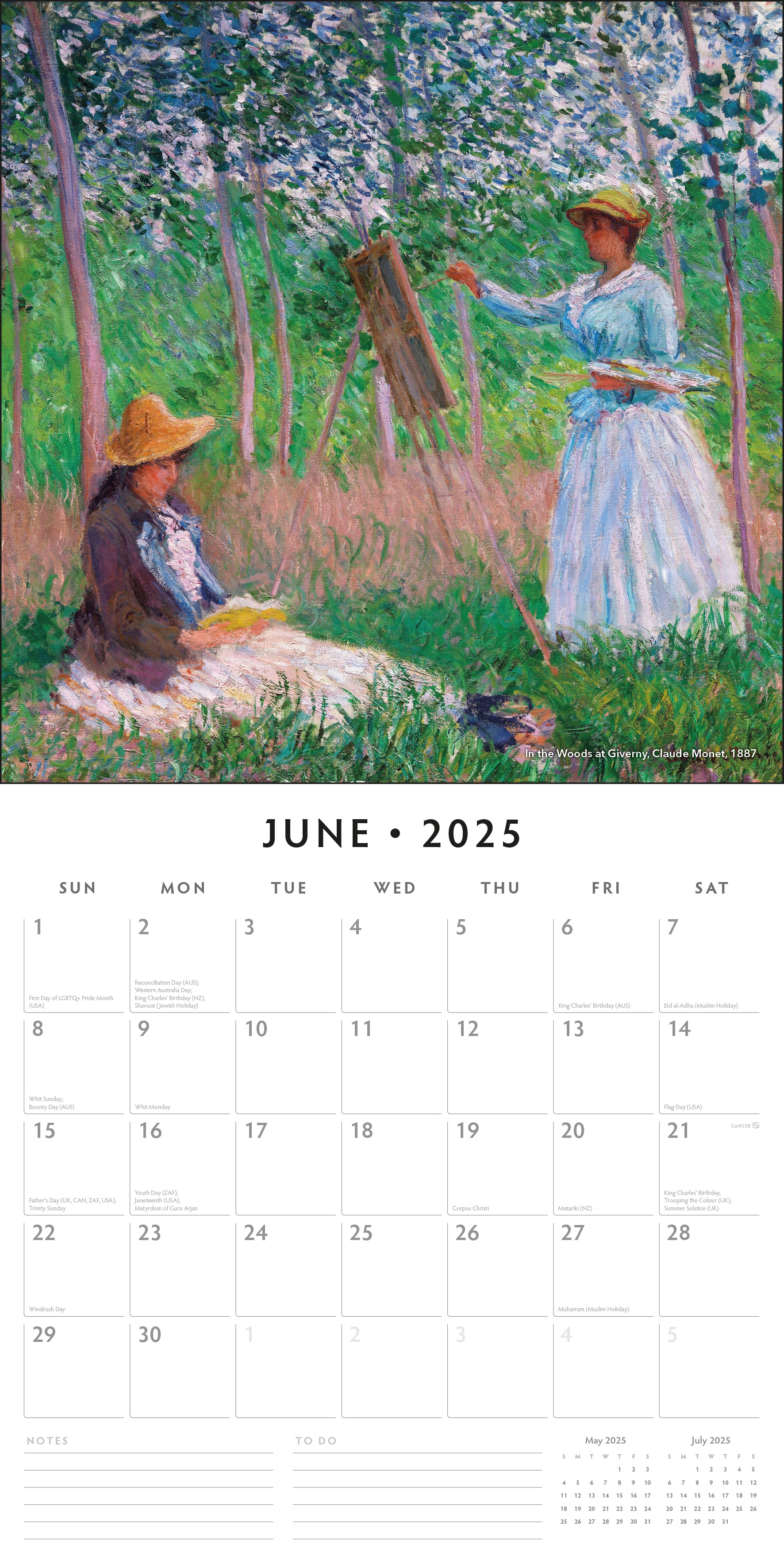 2025 Impressionists - Square Wall Calendar