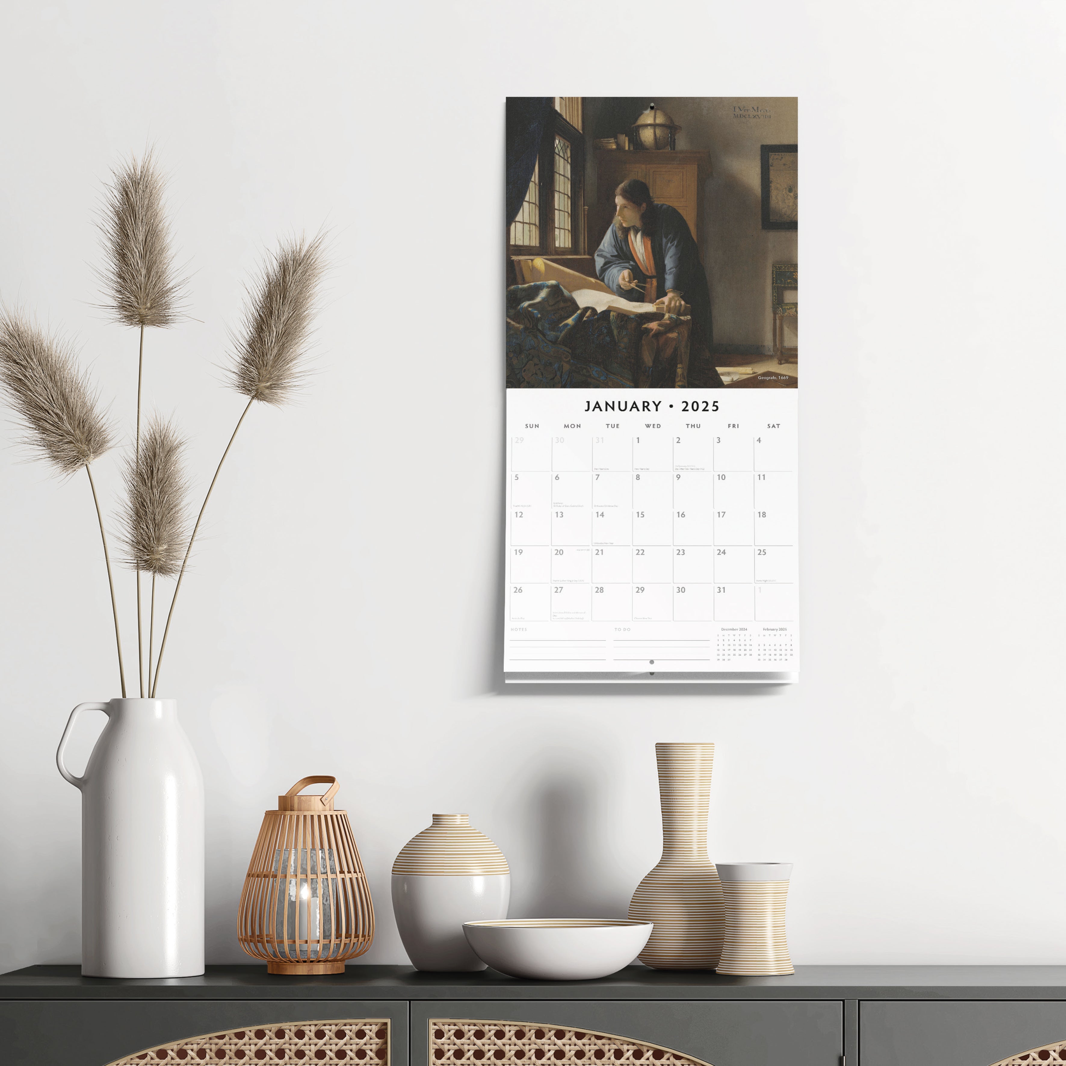 2025 Vermeer - Square Wall Calendar