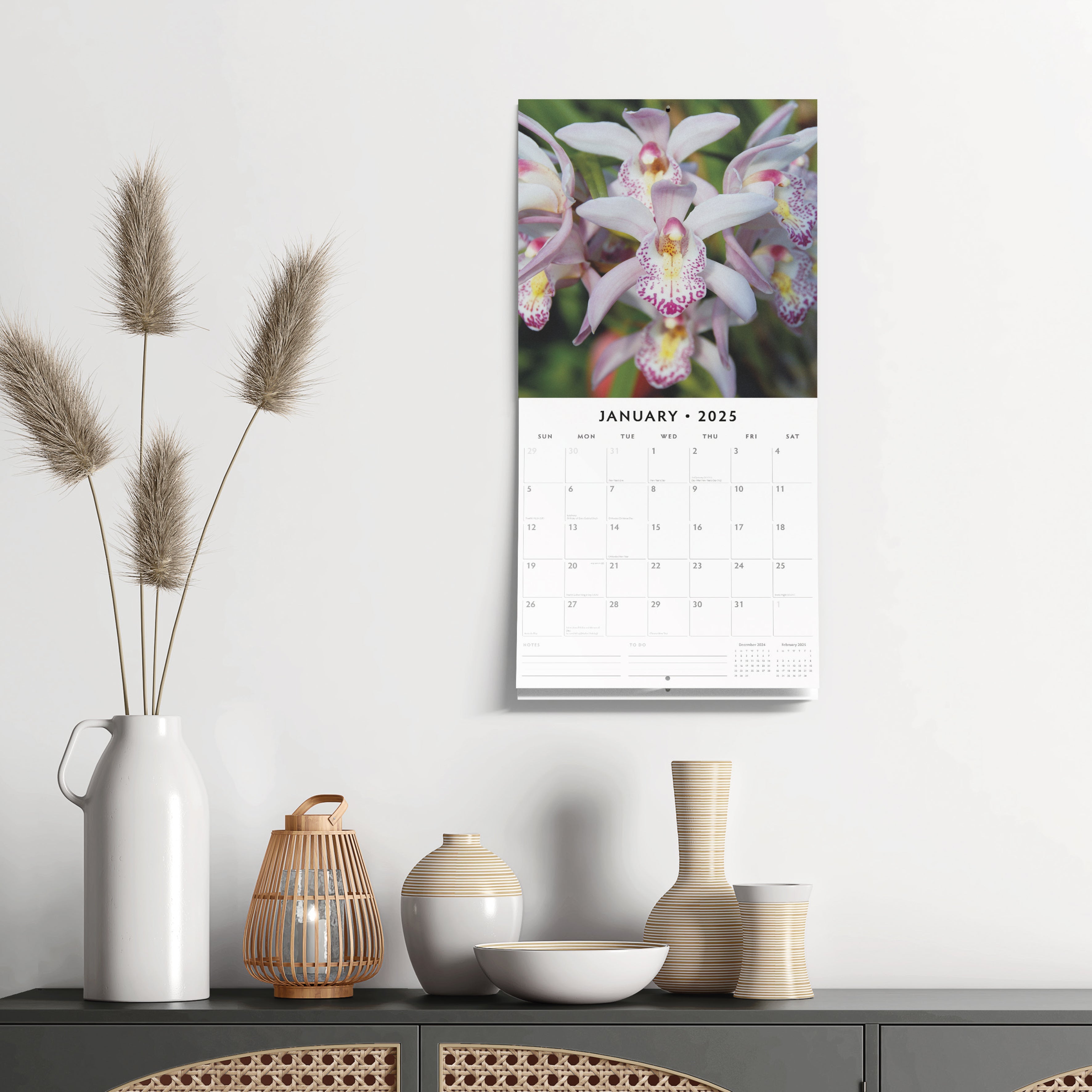 2025 Orchids - Square Wall Calendar