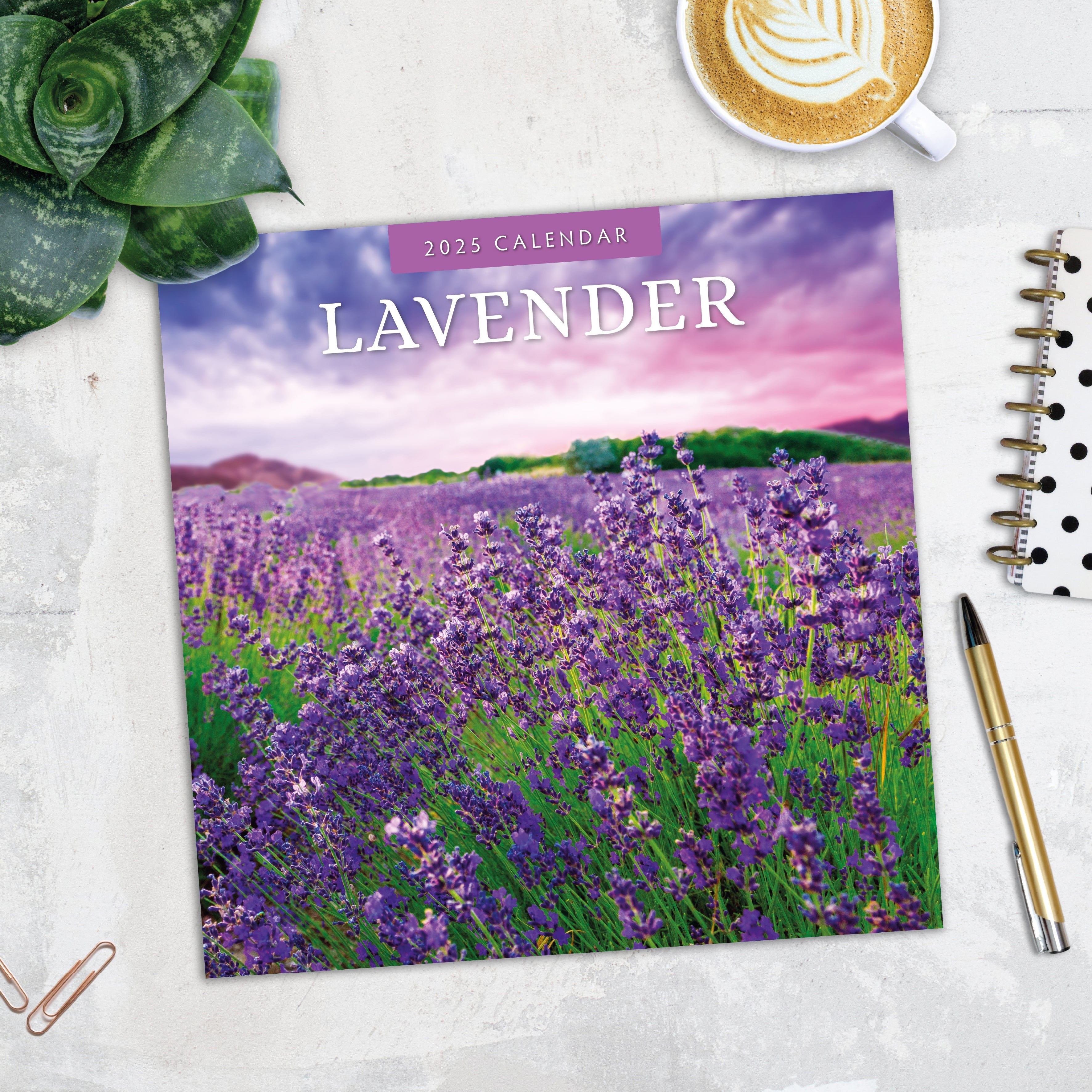 2025 Lavender - Square Wall Calendar