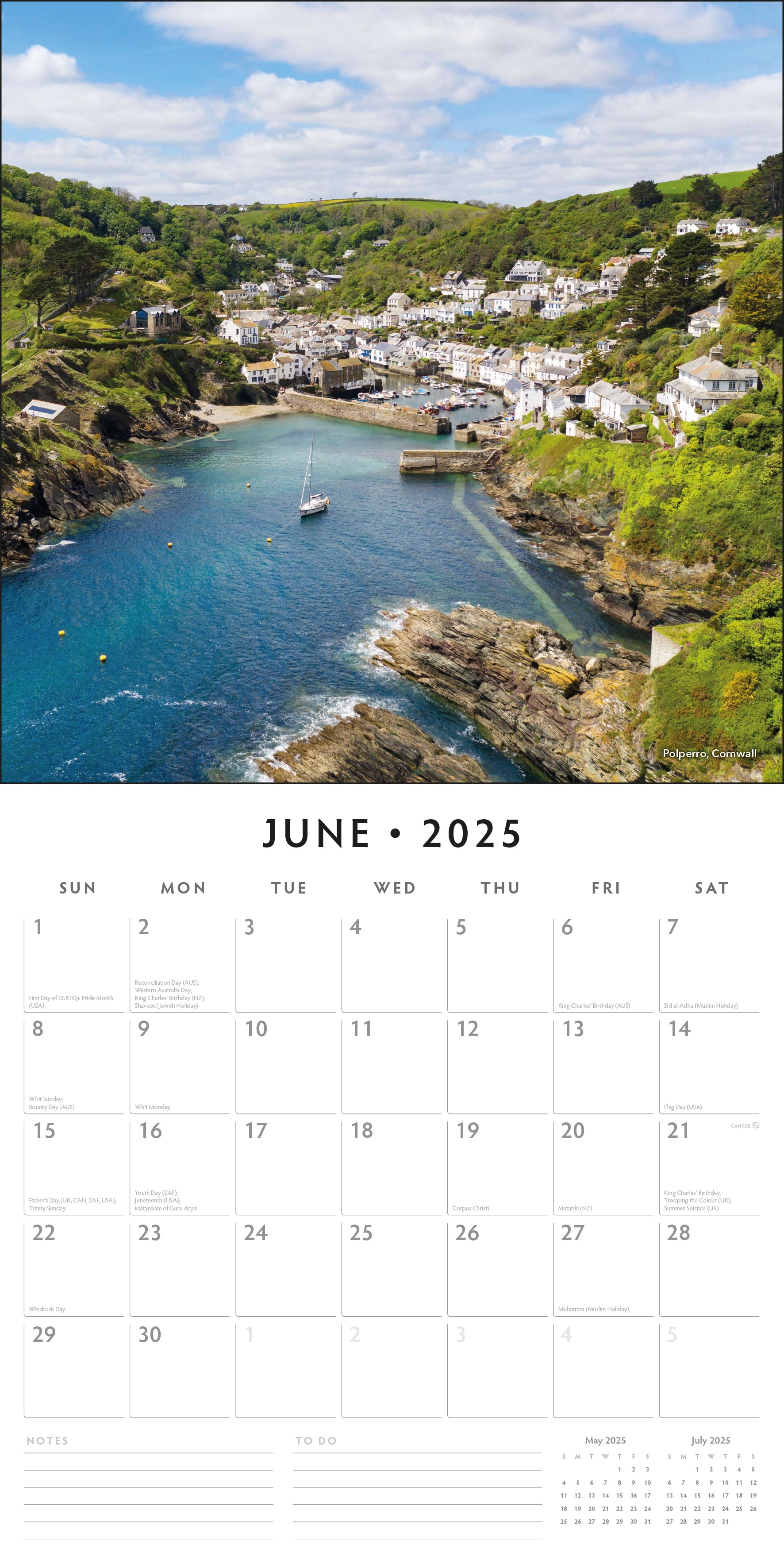 2025 Britain's Most Beautiful Villages - Square Wall Calendar