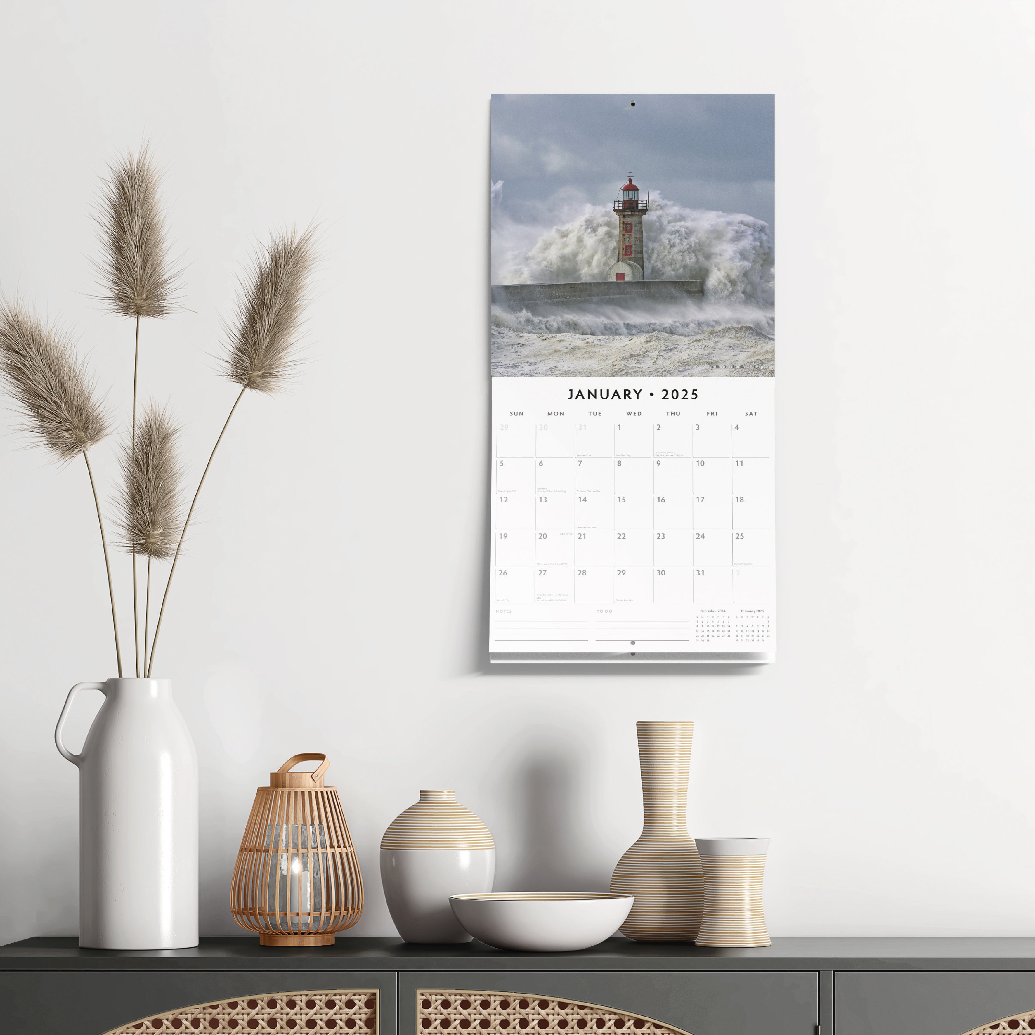 2025 Lighthouses - Square Wall Calendar