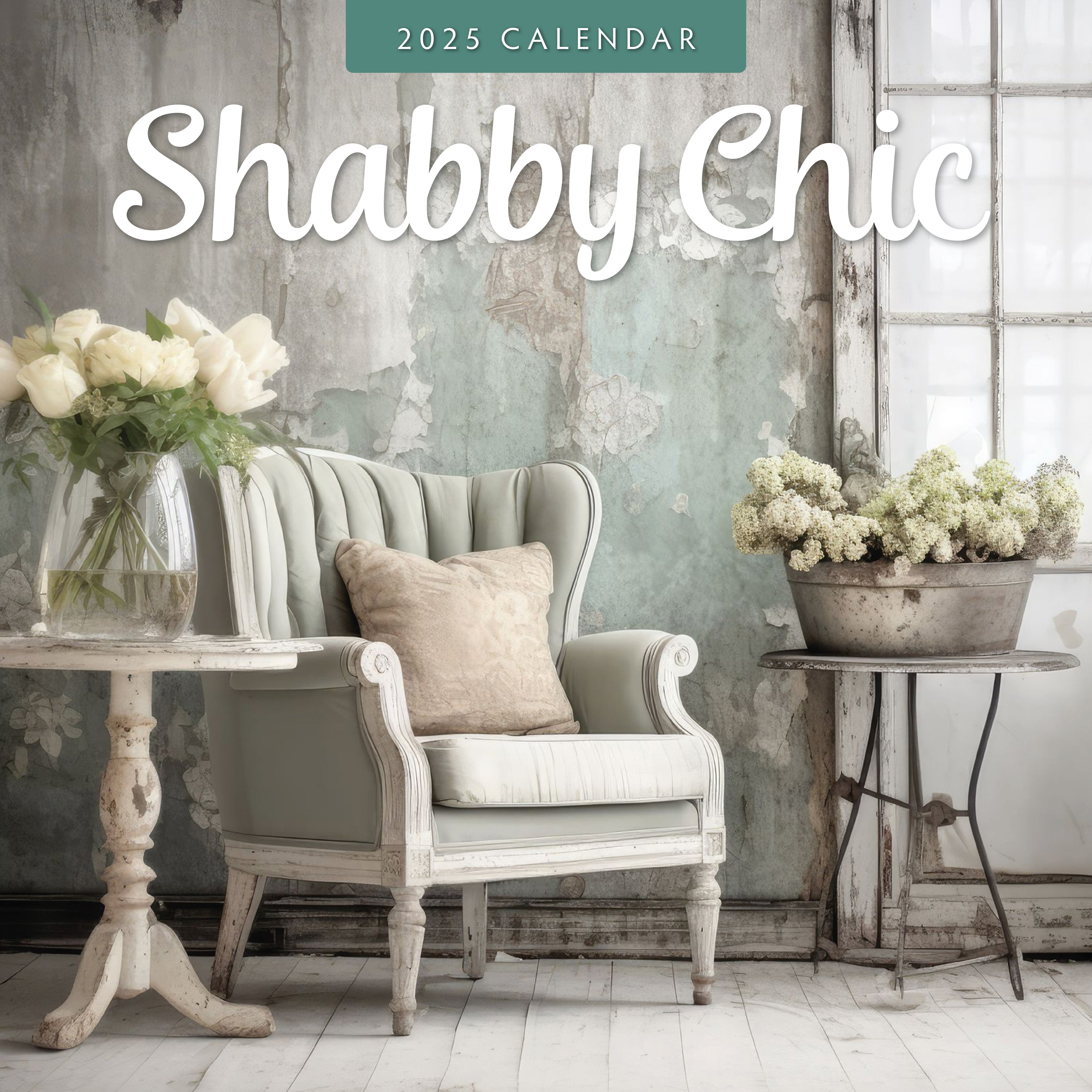 2025 Shabby Chic - Square Wall Calendar