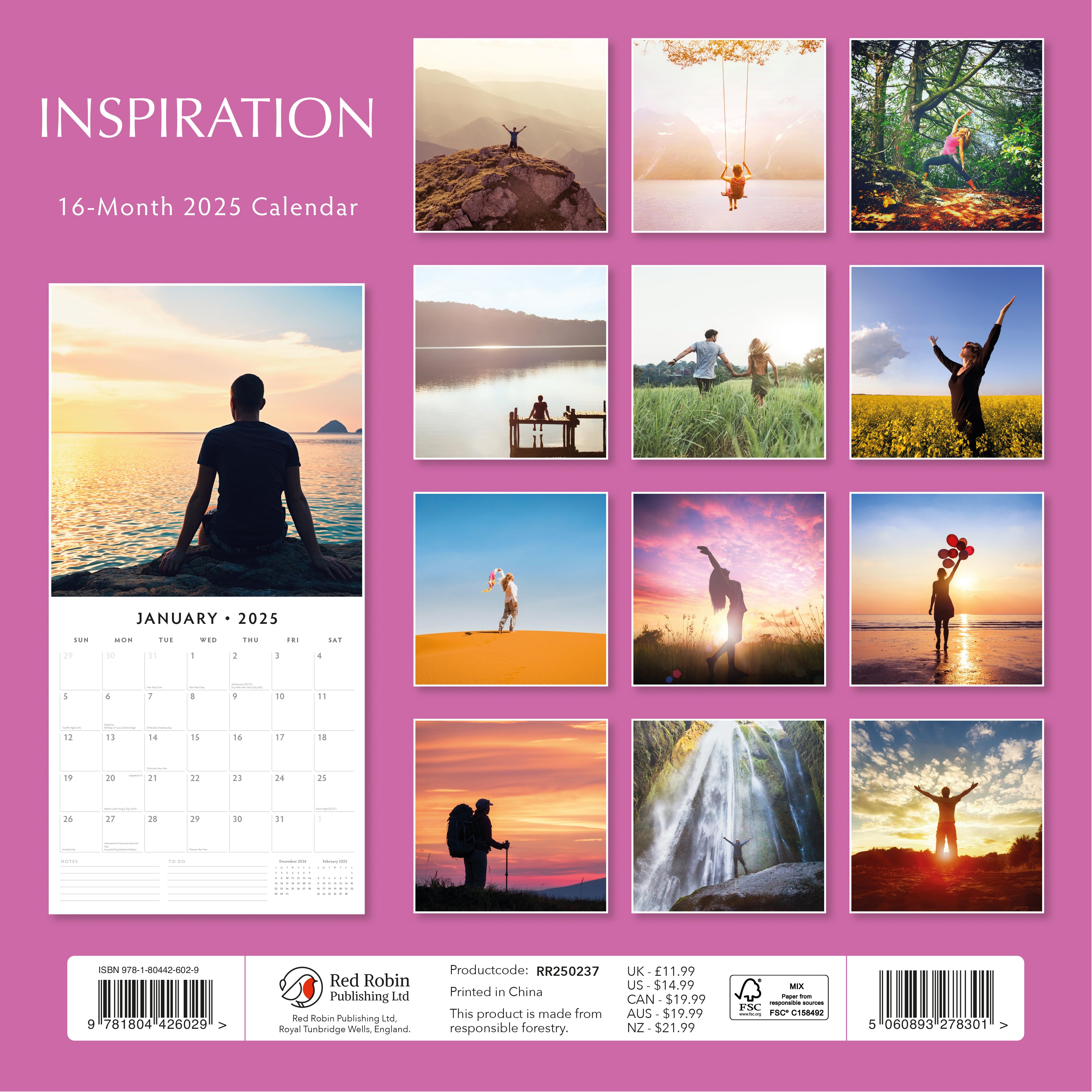 2025 Inspiration - Square Wall Calendar