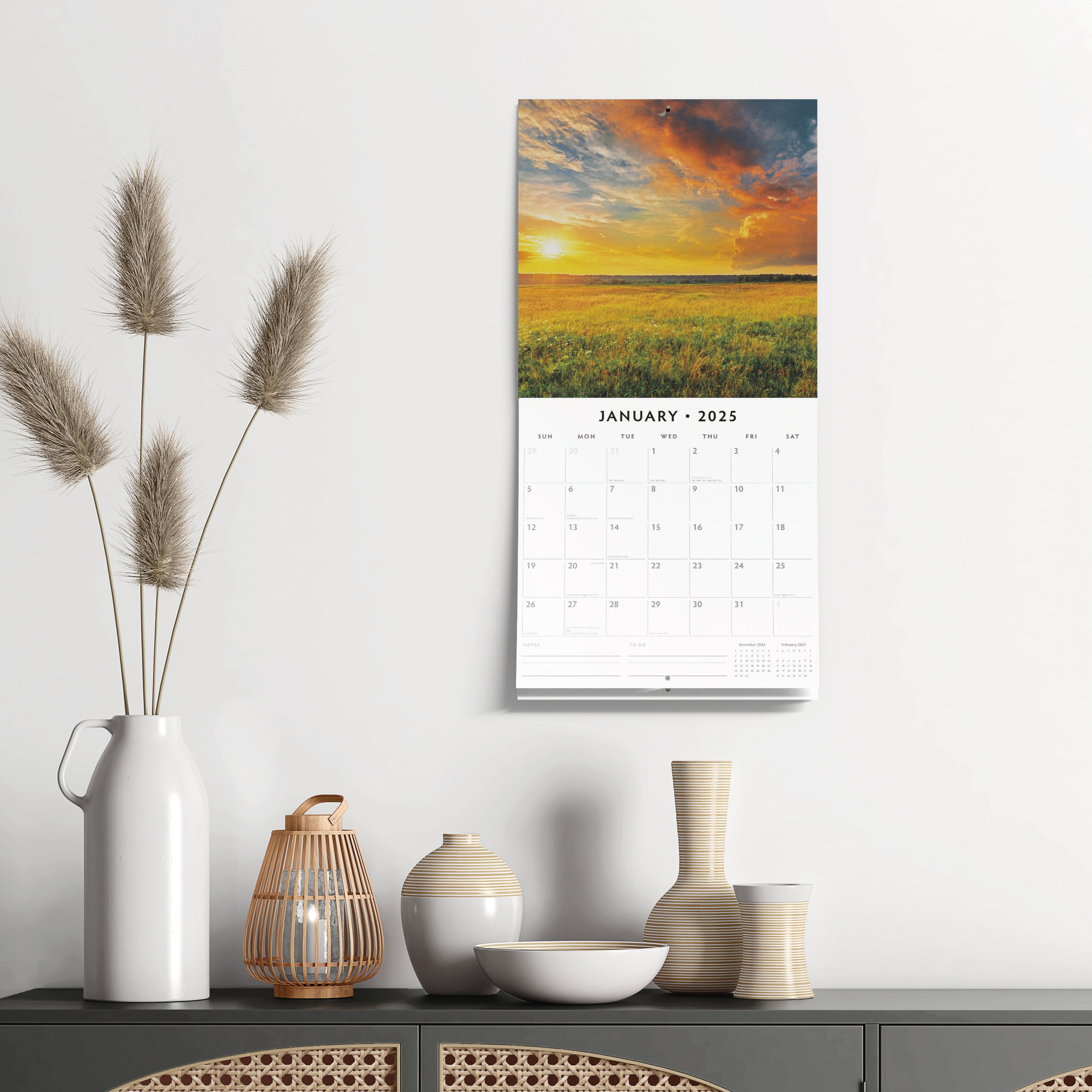 2025 Country Scenes - Square Wall Calendar