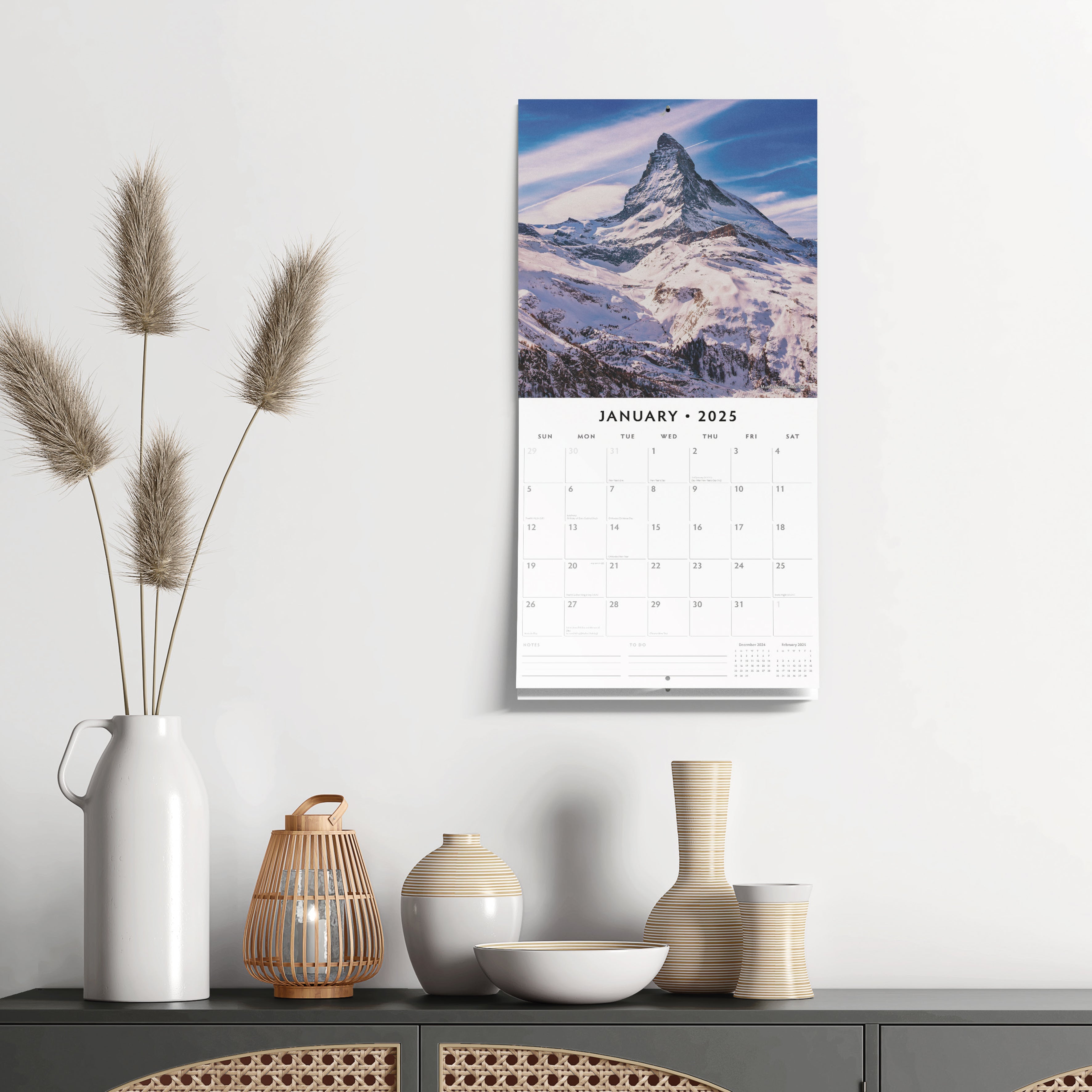 2025 Great Mountains - Square Wall Calendar