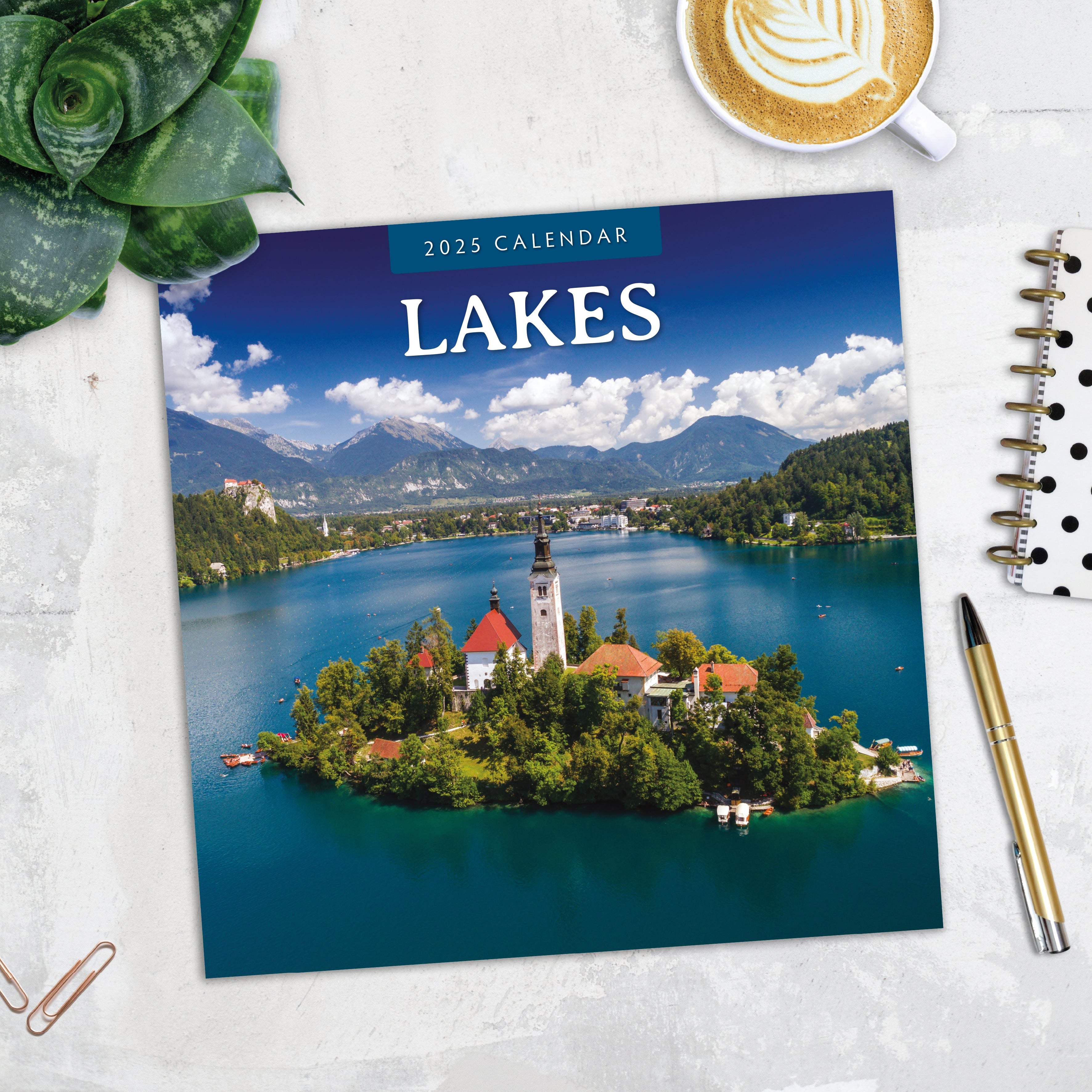 2025 Lakes - Square Wall Calendar