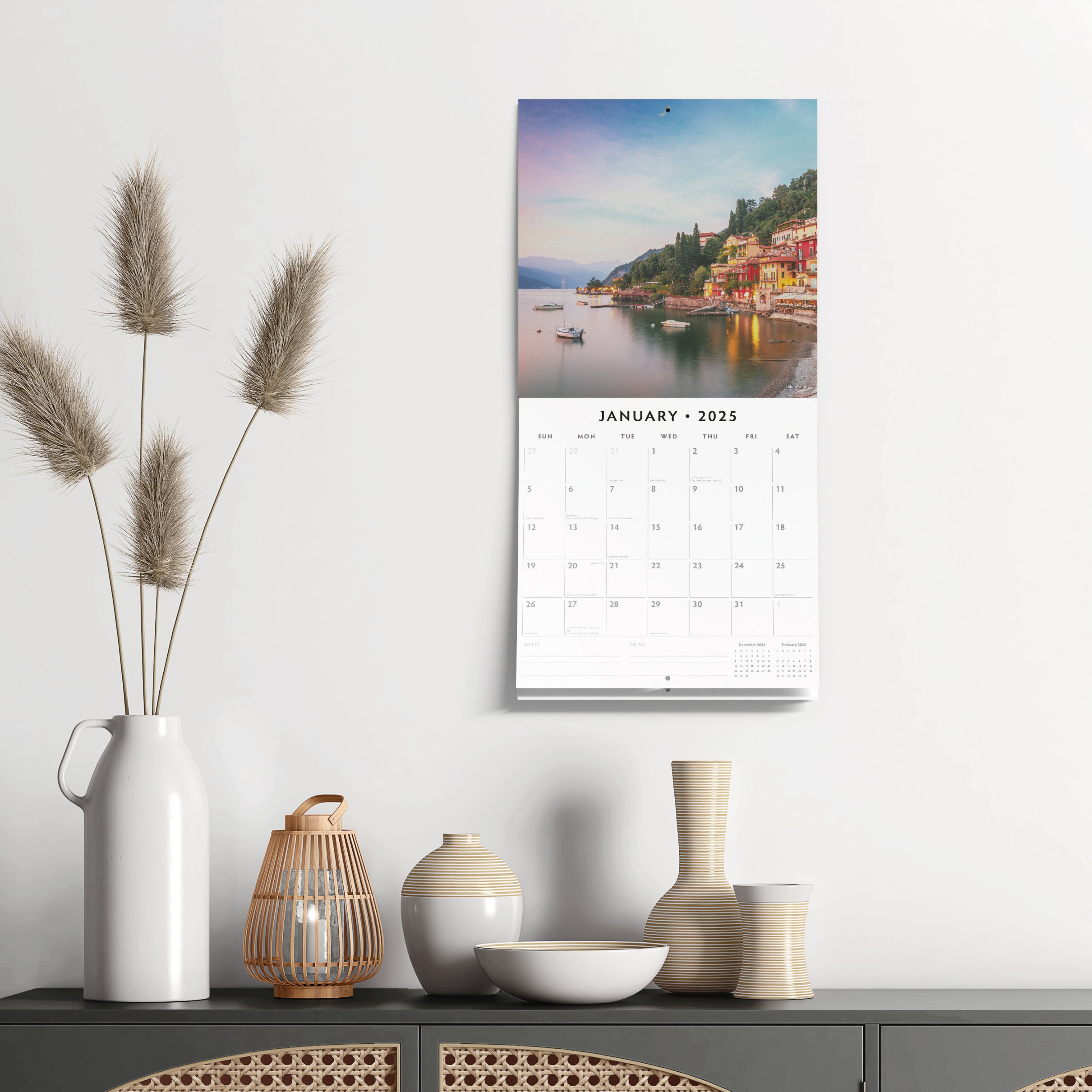 2025 Lakes - Square Wall Calendar