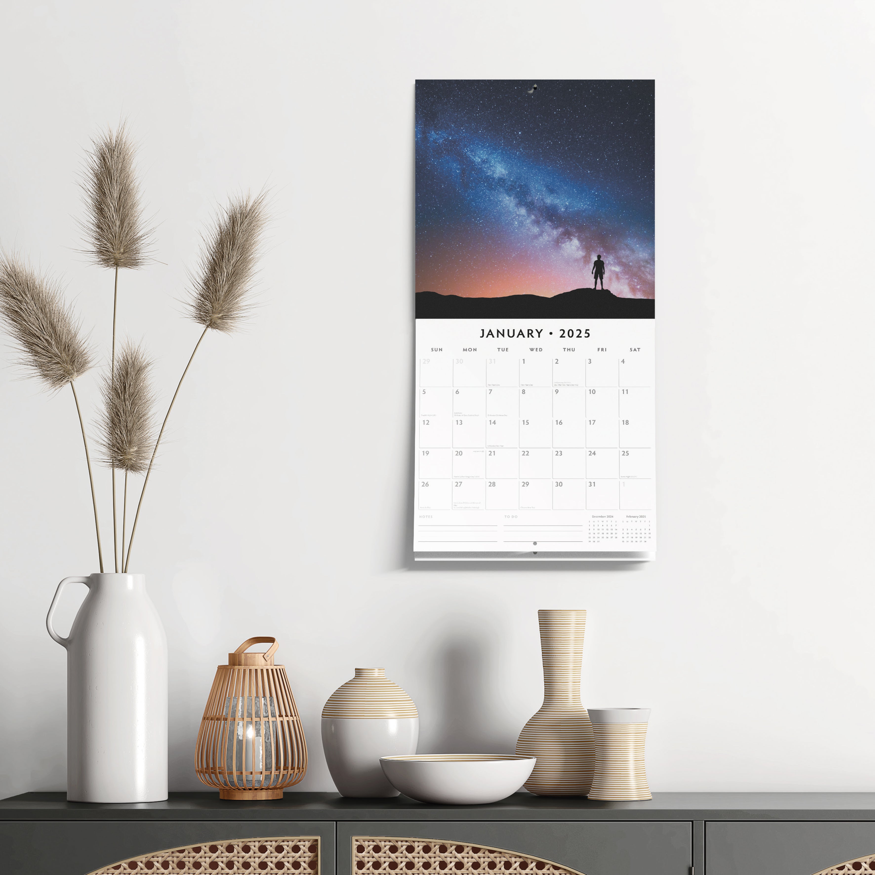 2025 Space - Square Wall Calendar