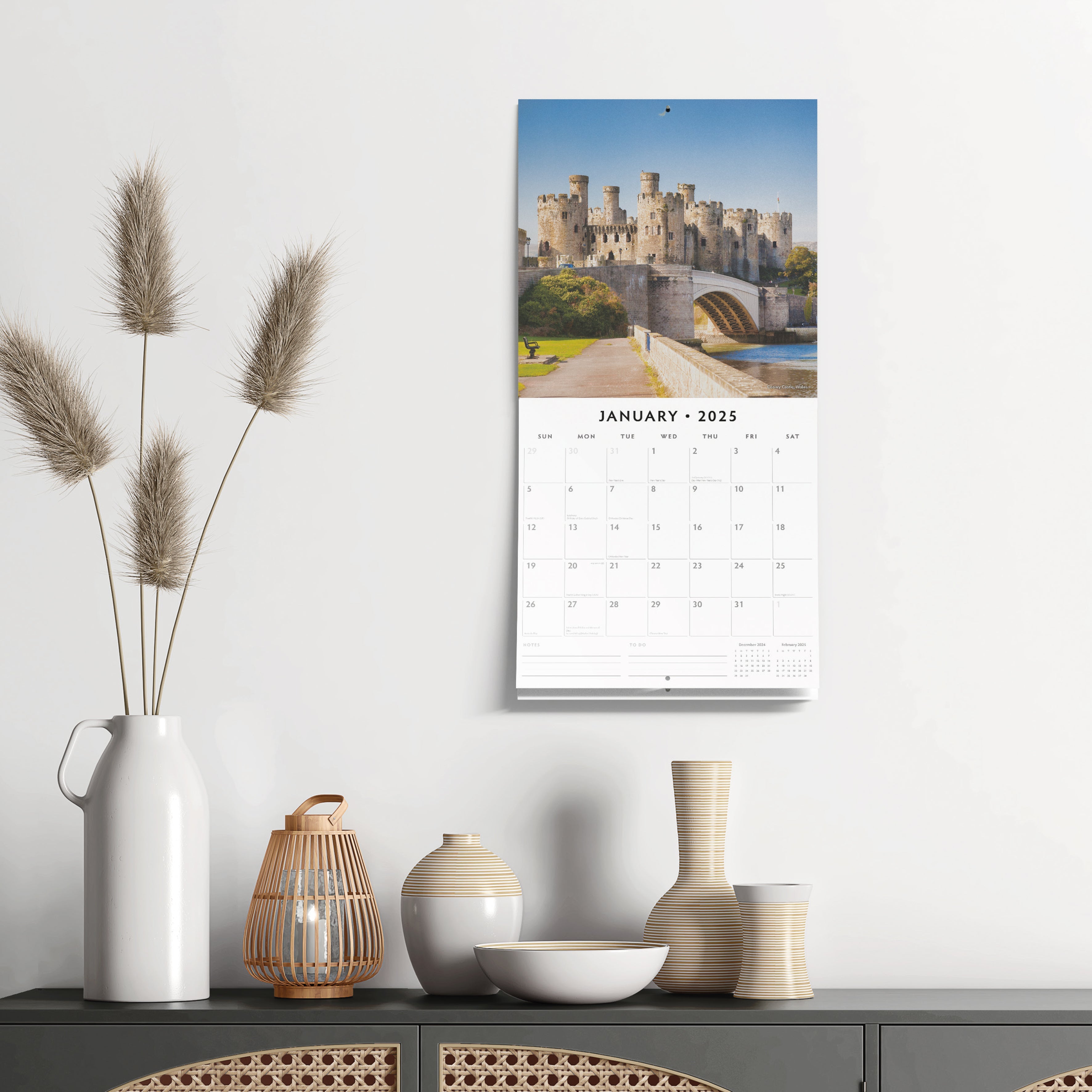 2025 Castles - Square Wall Calendar