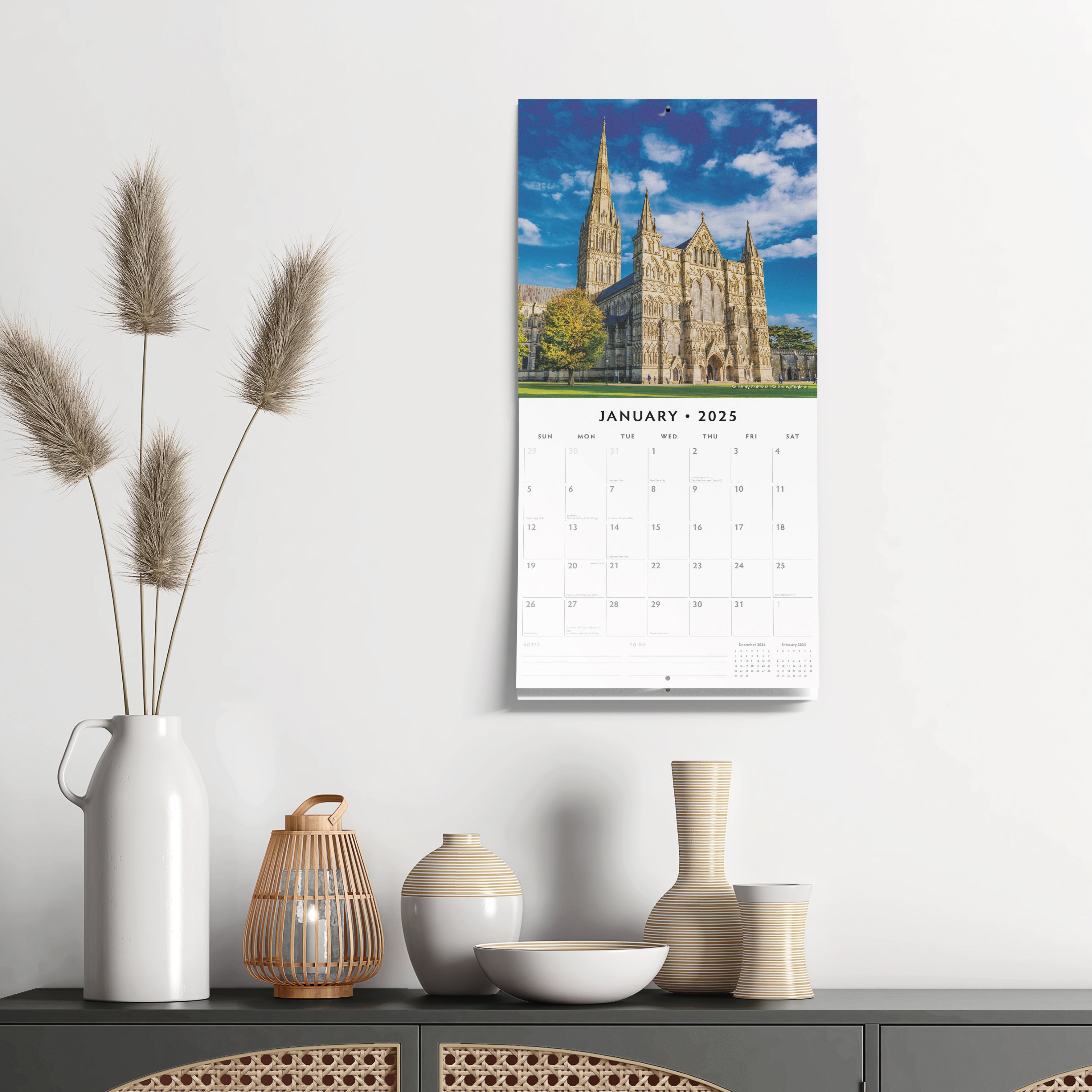 2025 Cathedrals of the World - Square Wall Calendar