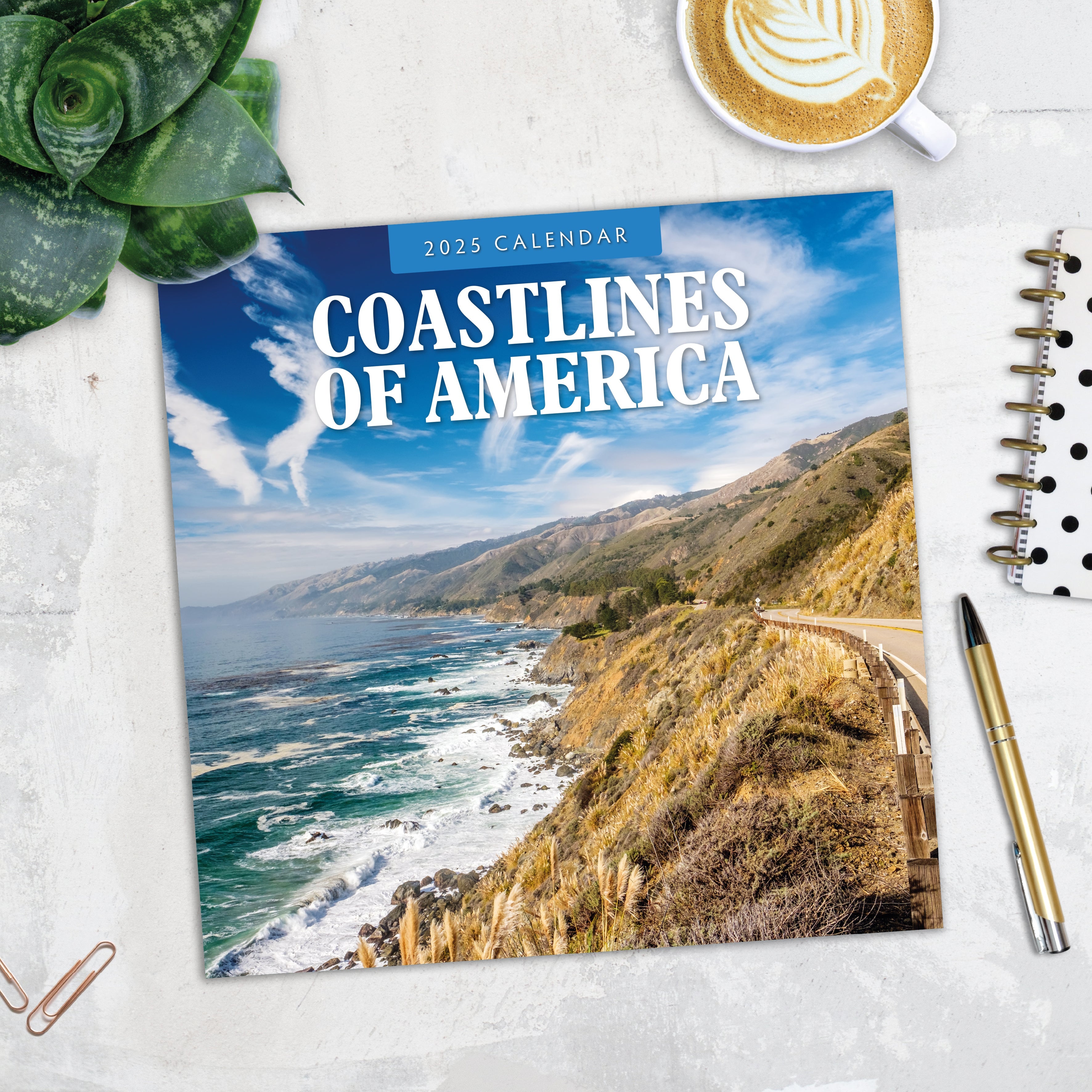 2025 Coastlines of America - Square Wall Calendar