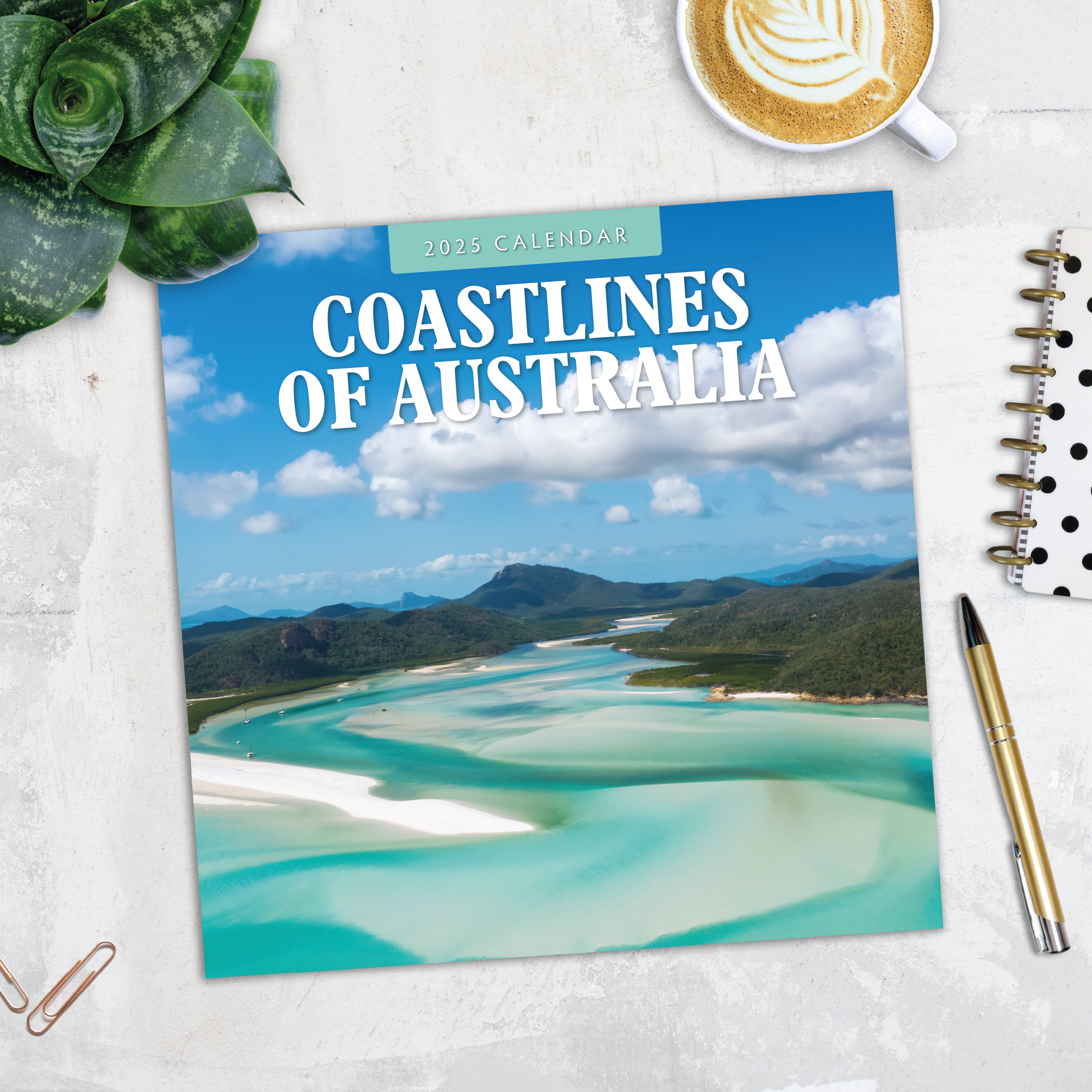 2025 Coastlines of Australia - Square Wall Calendar