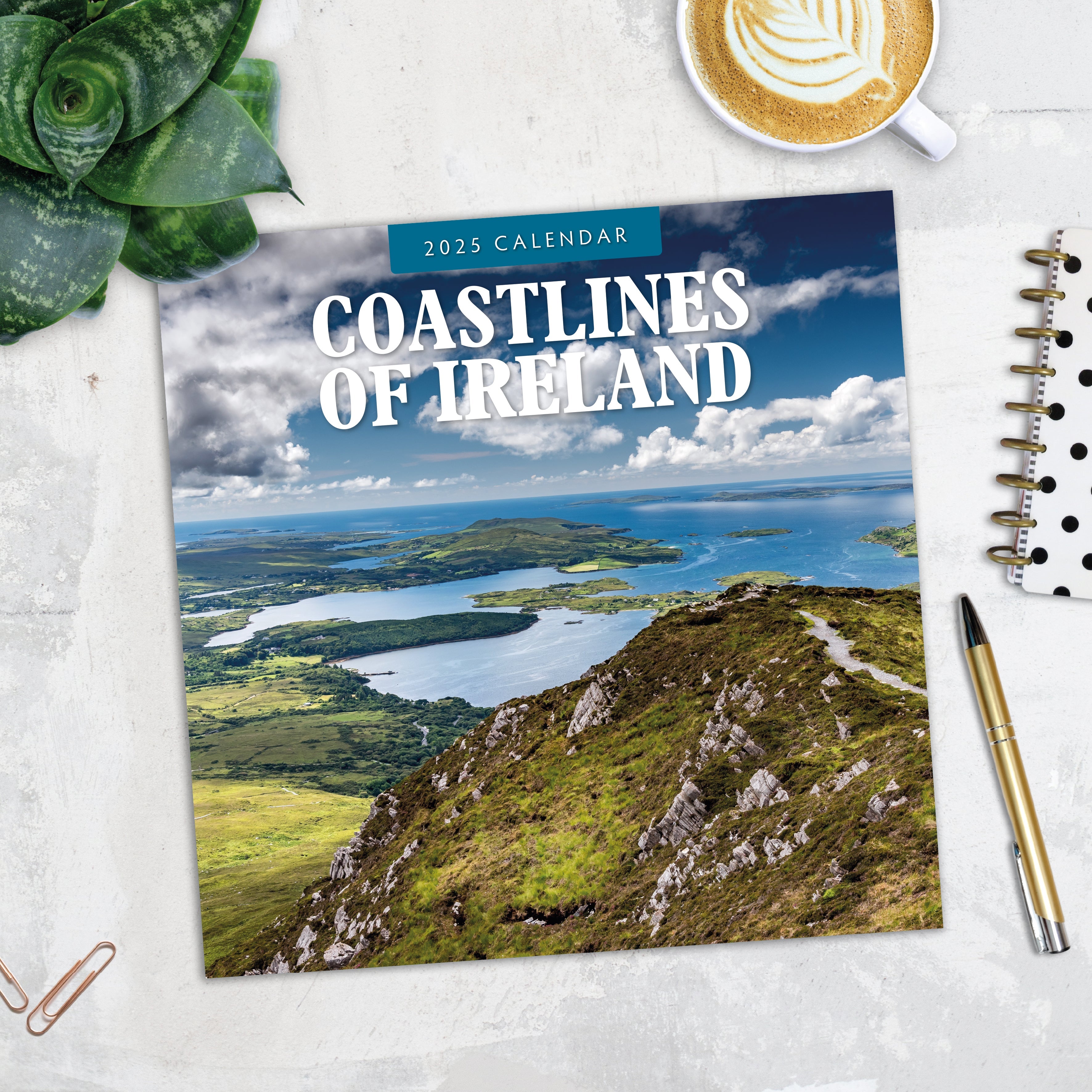 2025 Coastlines of Ireland - Square Wall Calendar