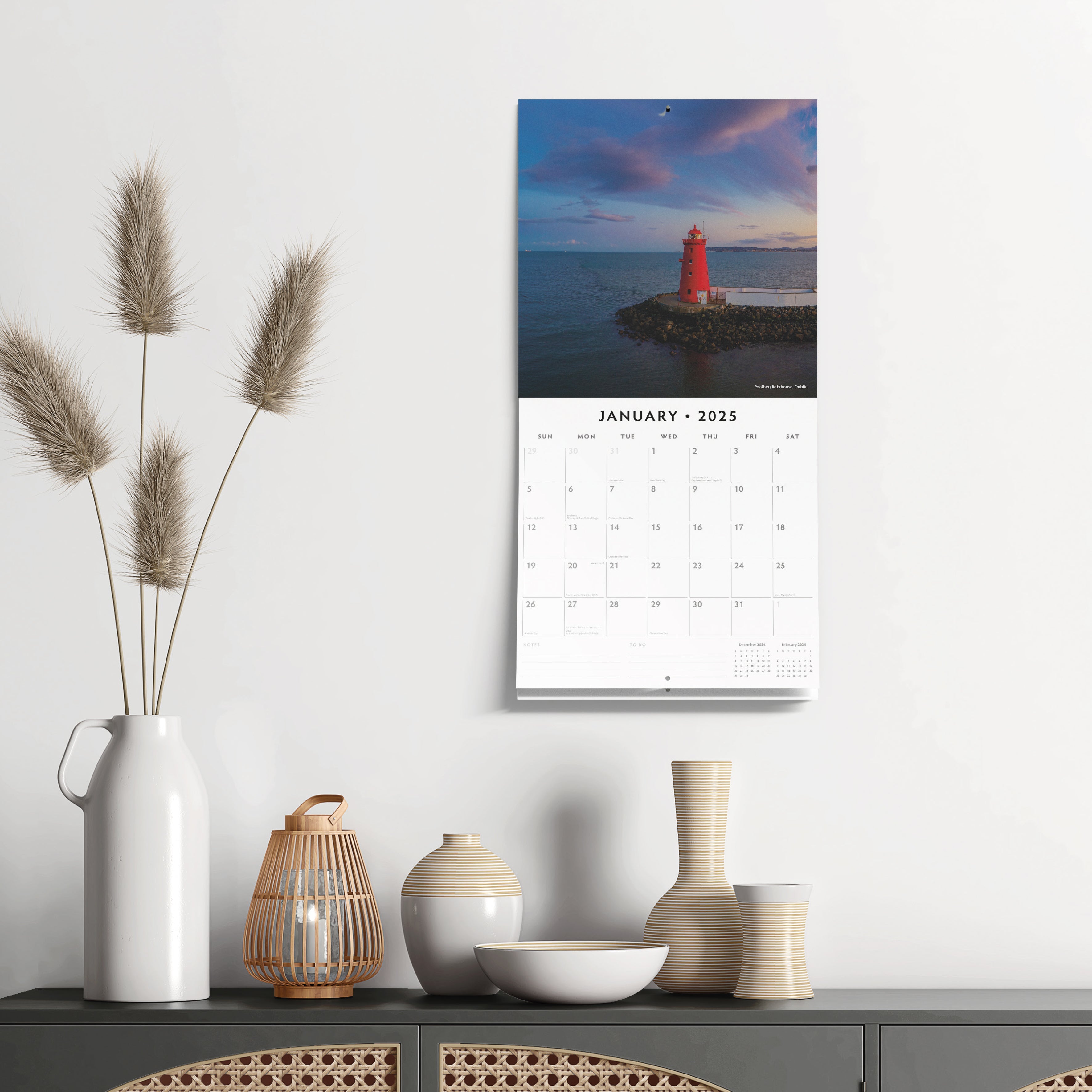 2025 Coastlines of Ireland - Square Wall Calendar