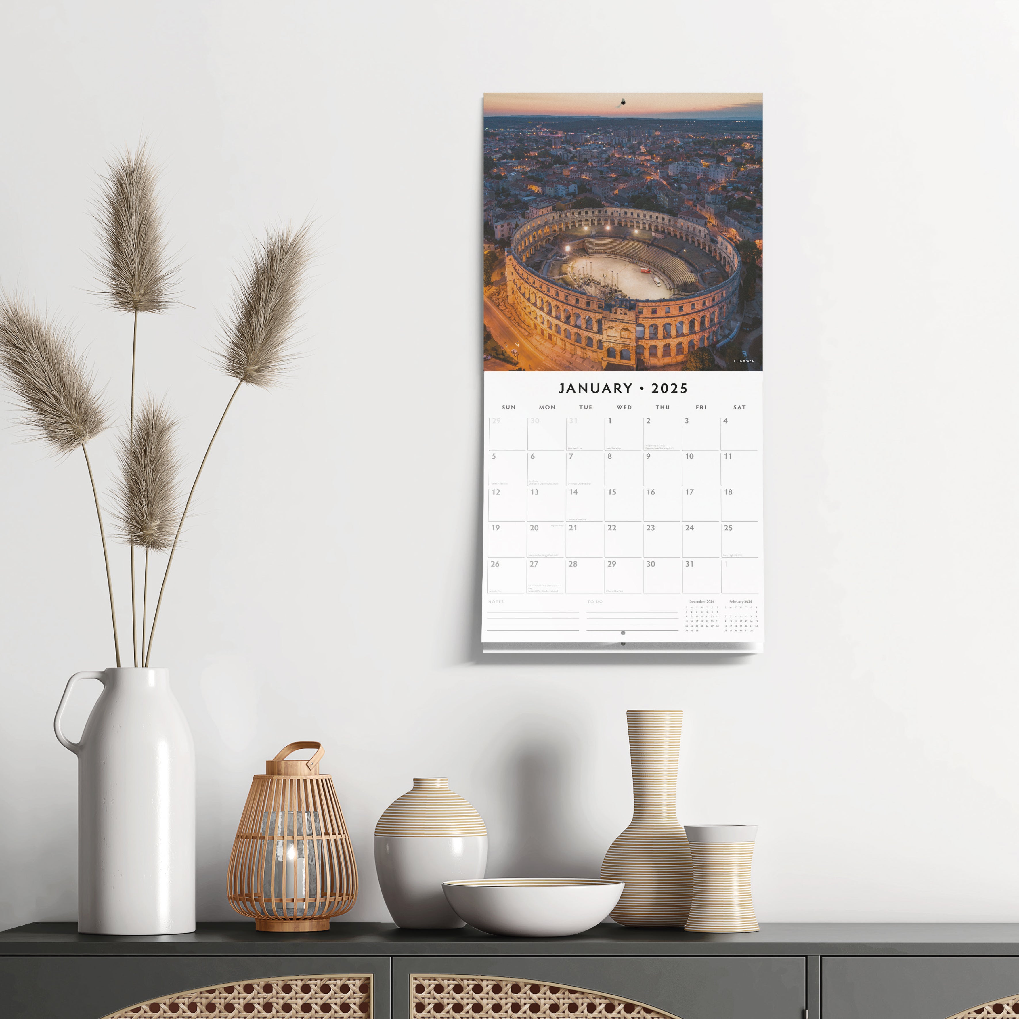 2025 Croatia - Square Wall Calendar