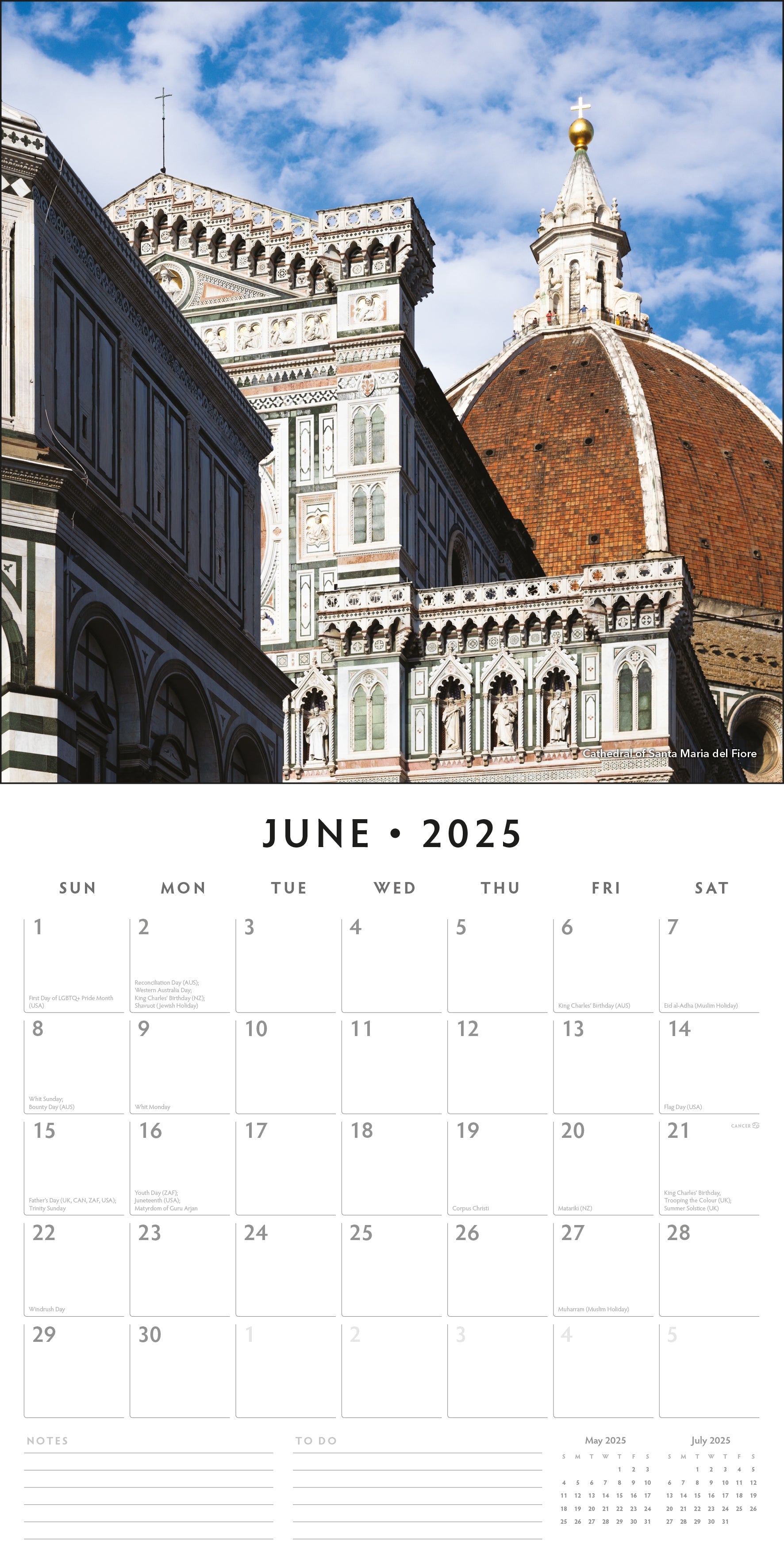 2025 Florence - Square Wall Calendar