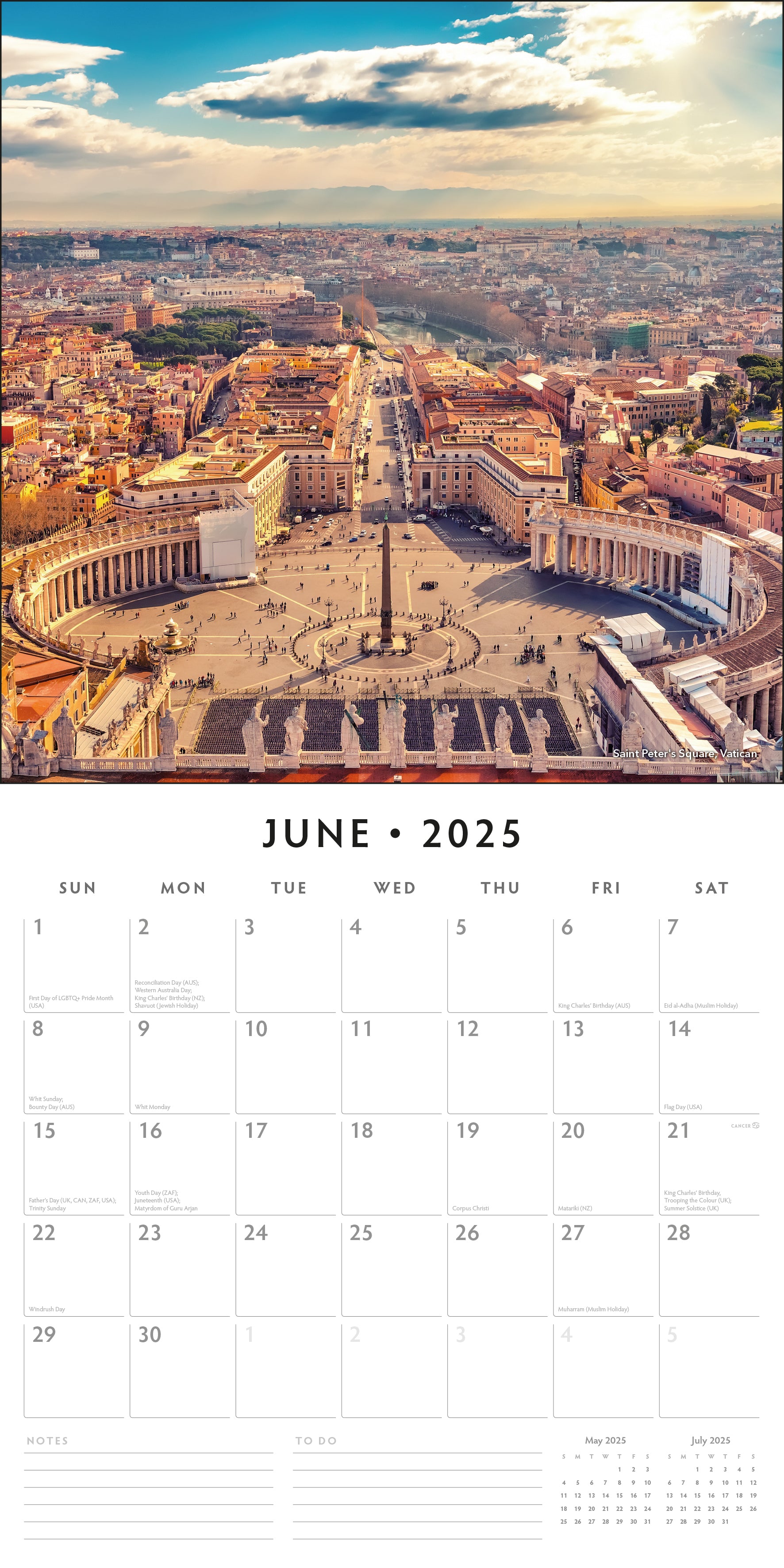 2025 Italy - Square Wall Calendar