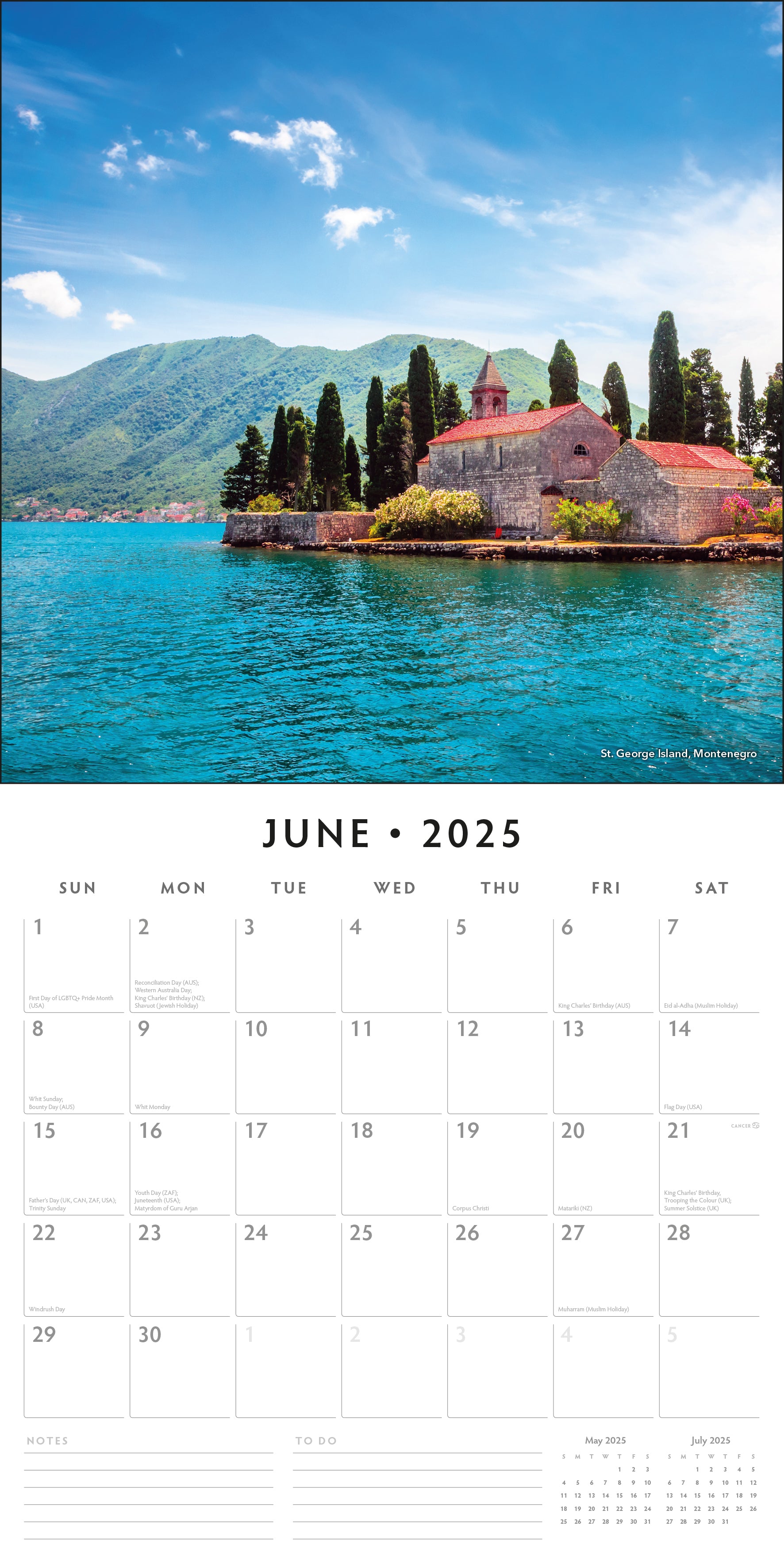 2025 Mediterranean - Square Wall Calendar