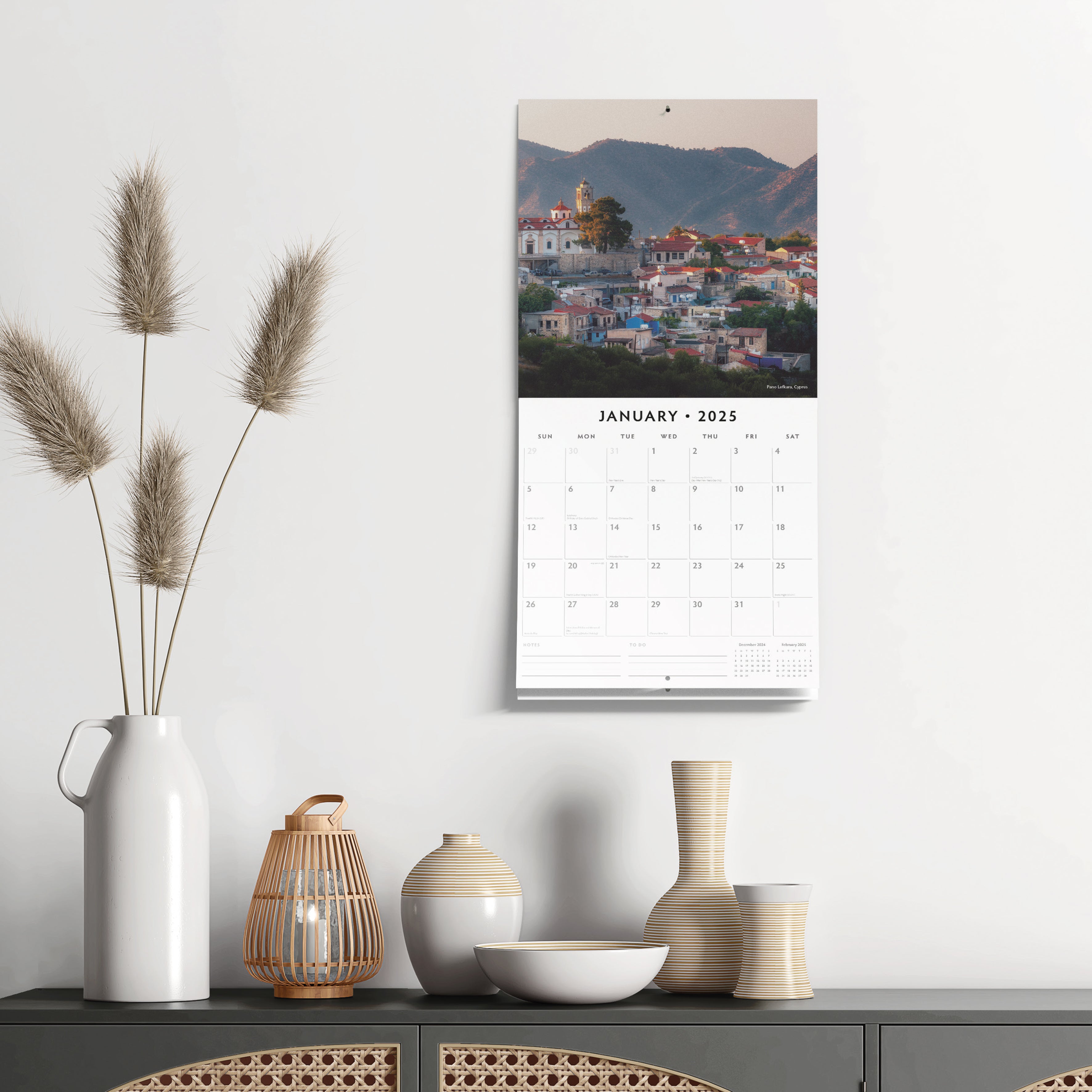 2025 Mediterranean - Square Wall Calendar