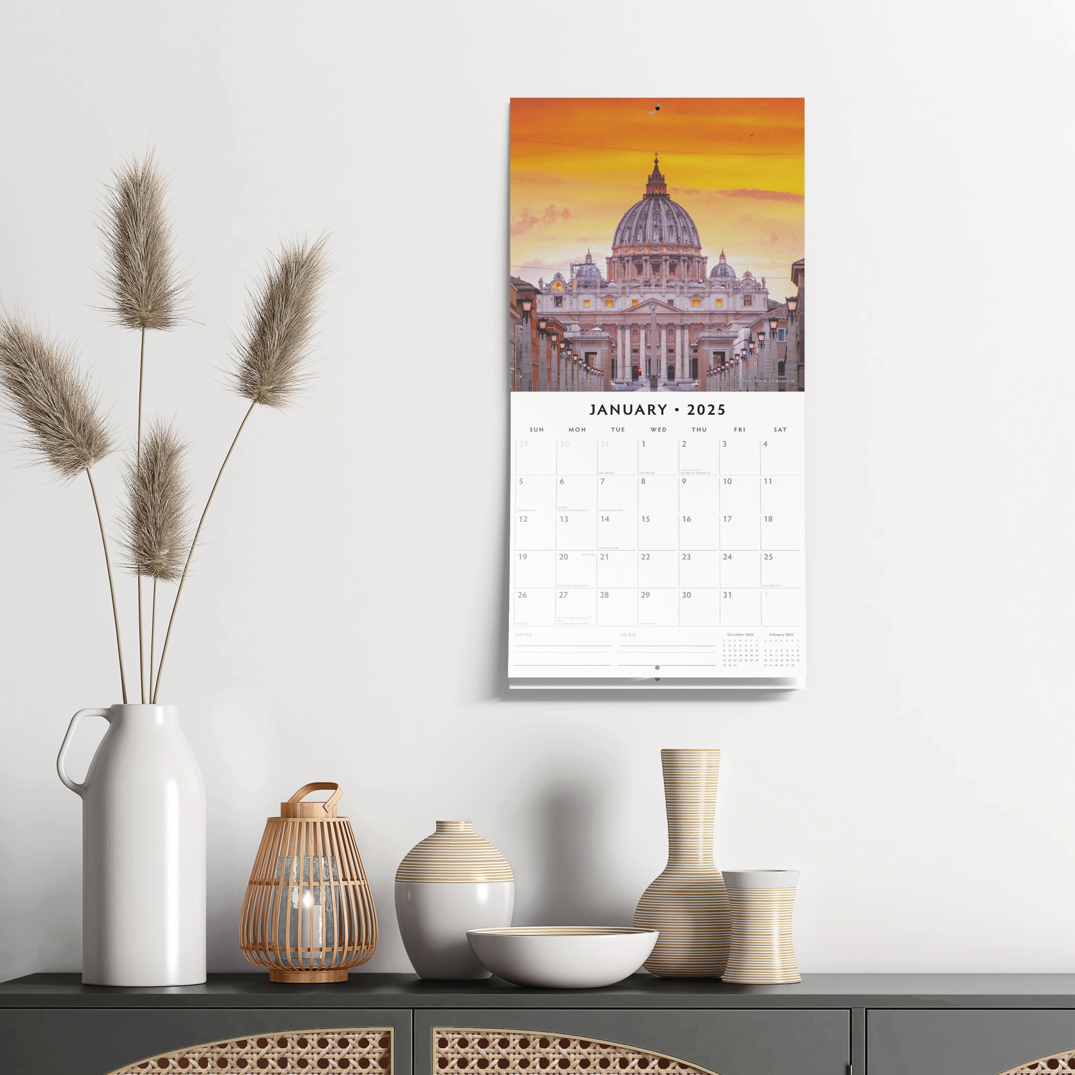 2025 Rome - Square Wall Calendar