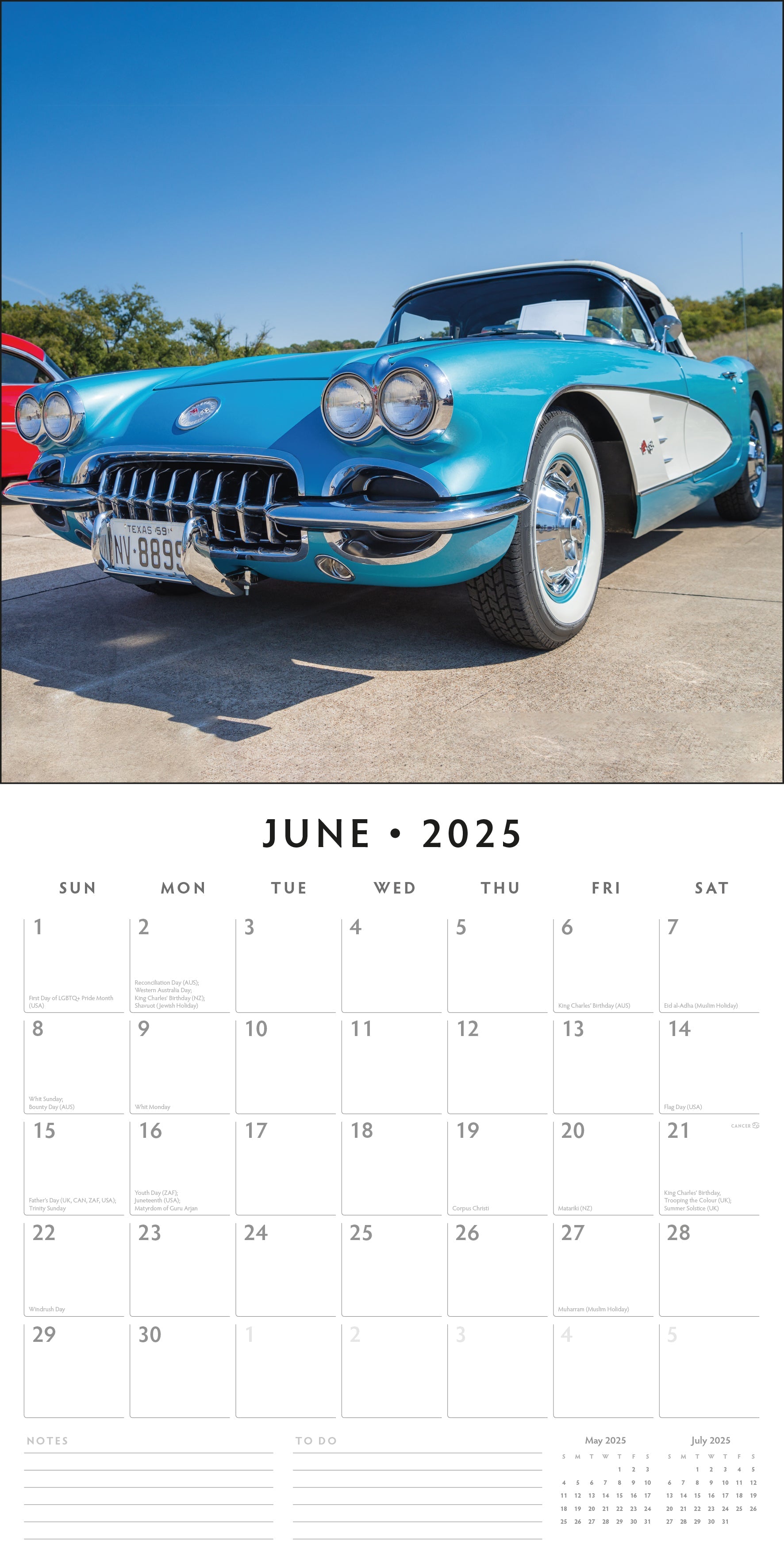 2025 American Classics - Square Wall Calendar