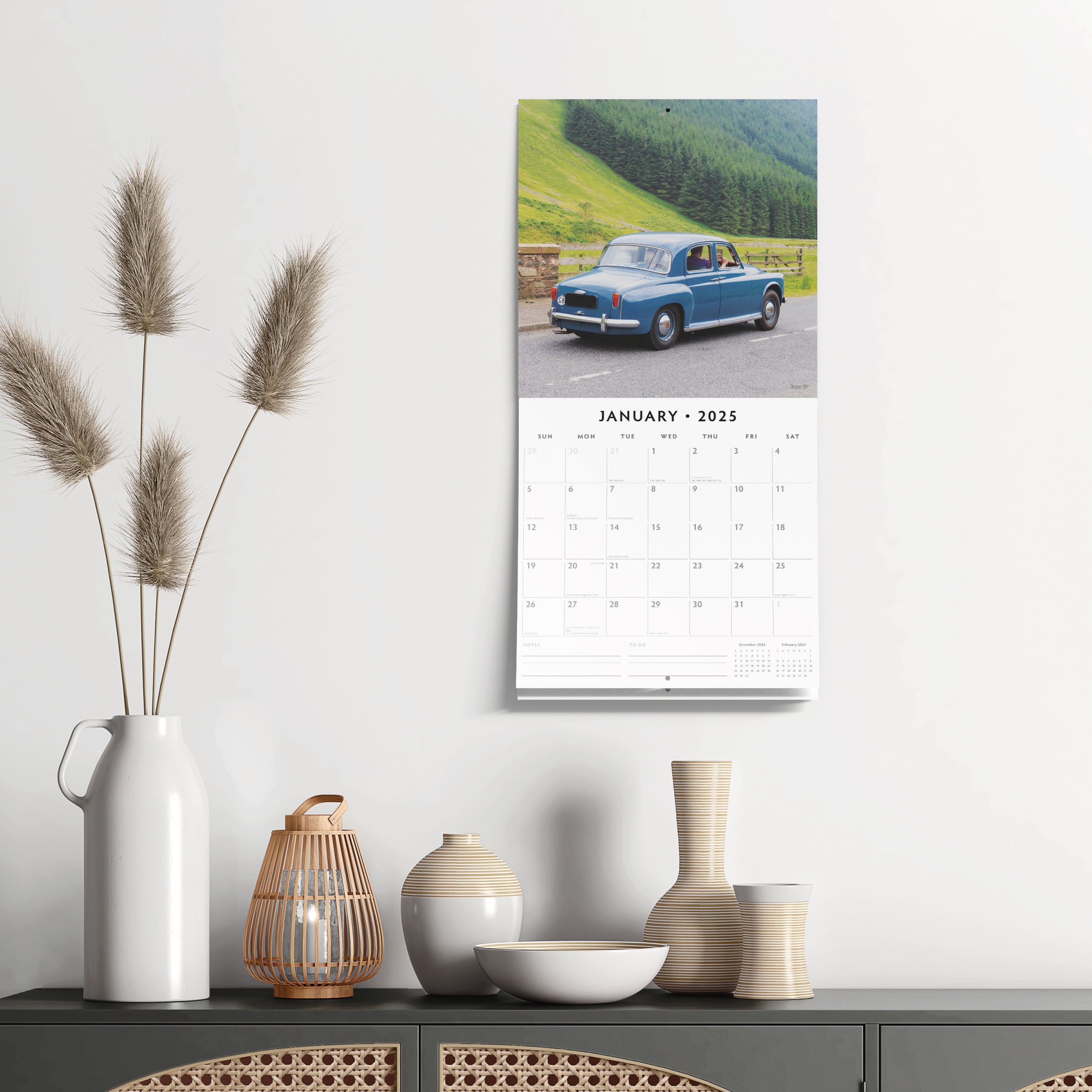 2025 British Classics - Square Wall Calendar