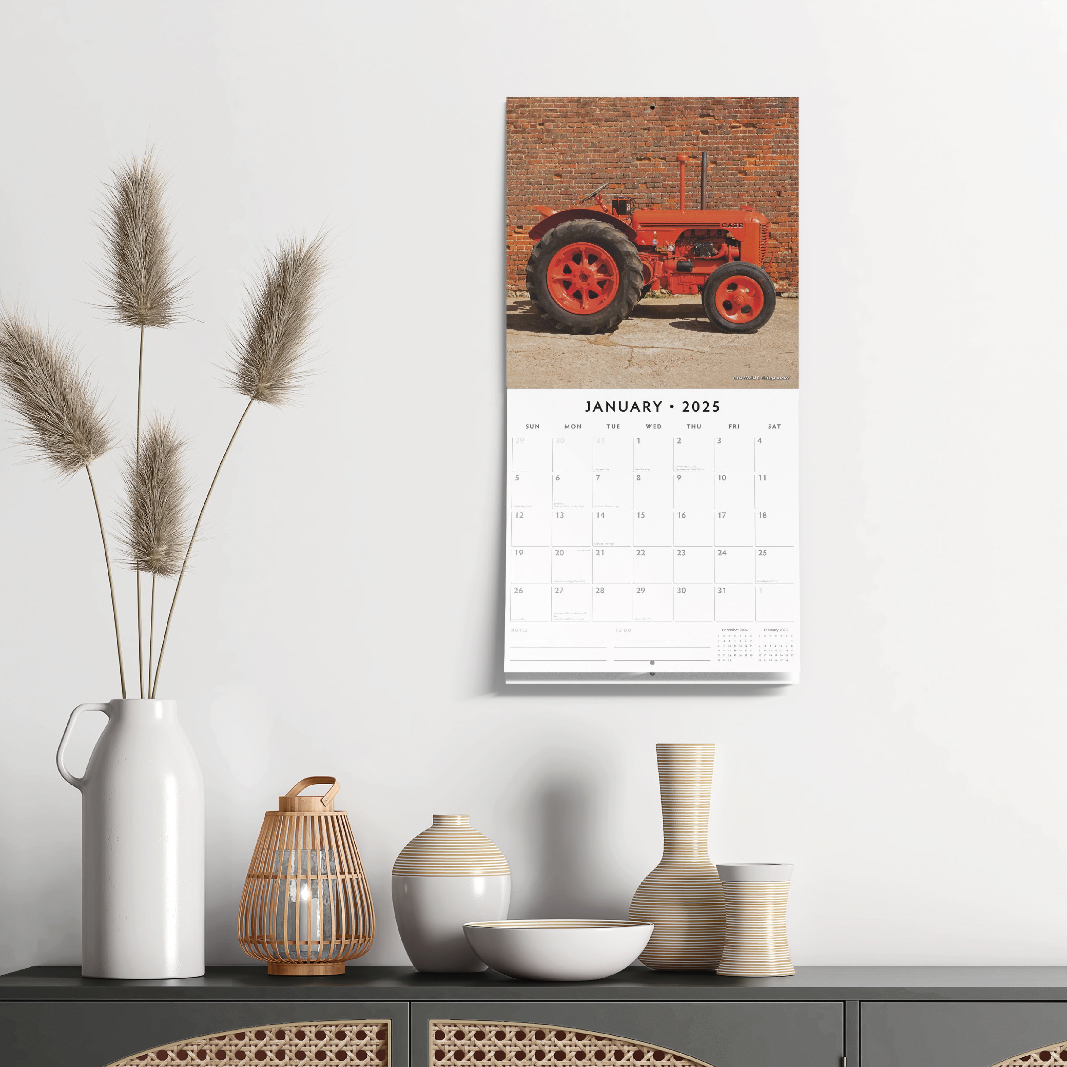 2025 Tractors - Square Wall Calendar