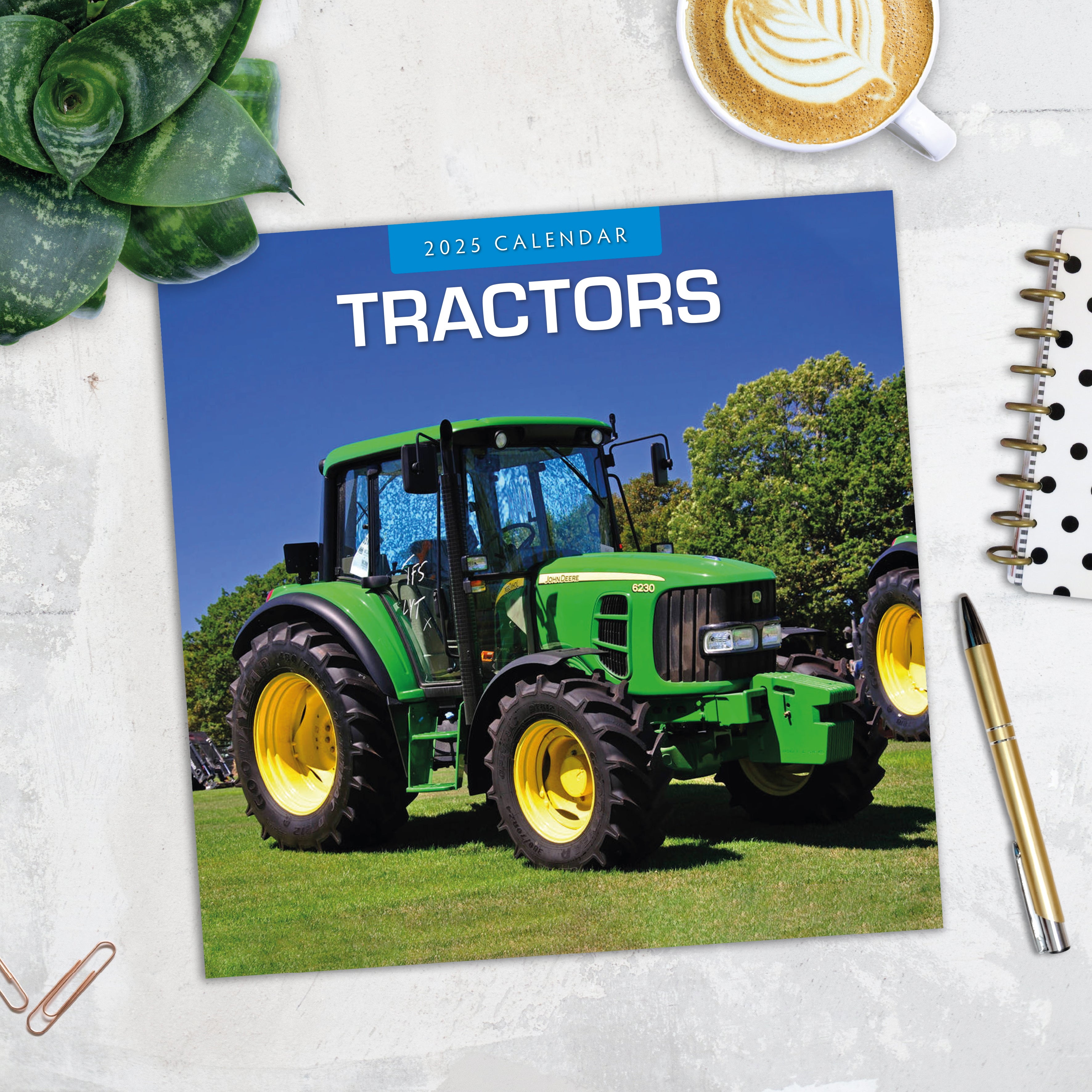 2025 Tractors - Square Wall Calendar