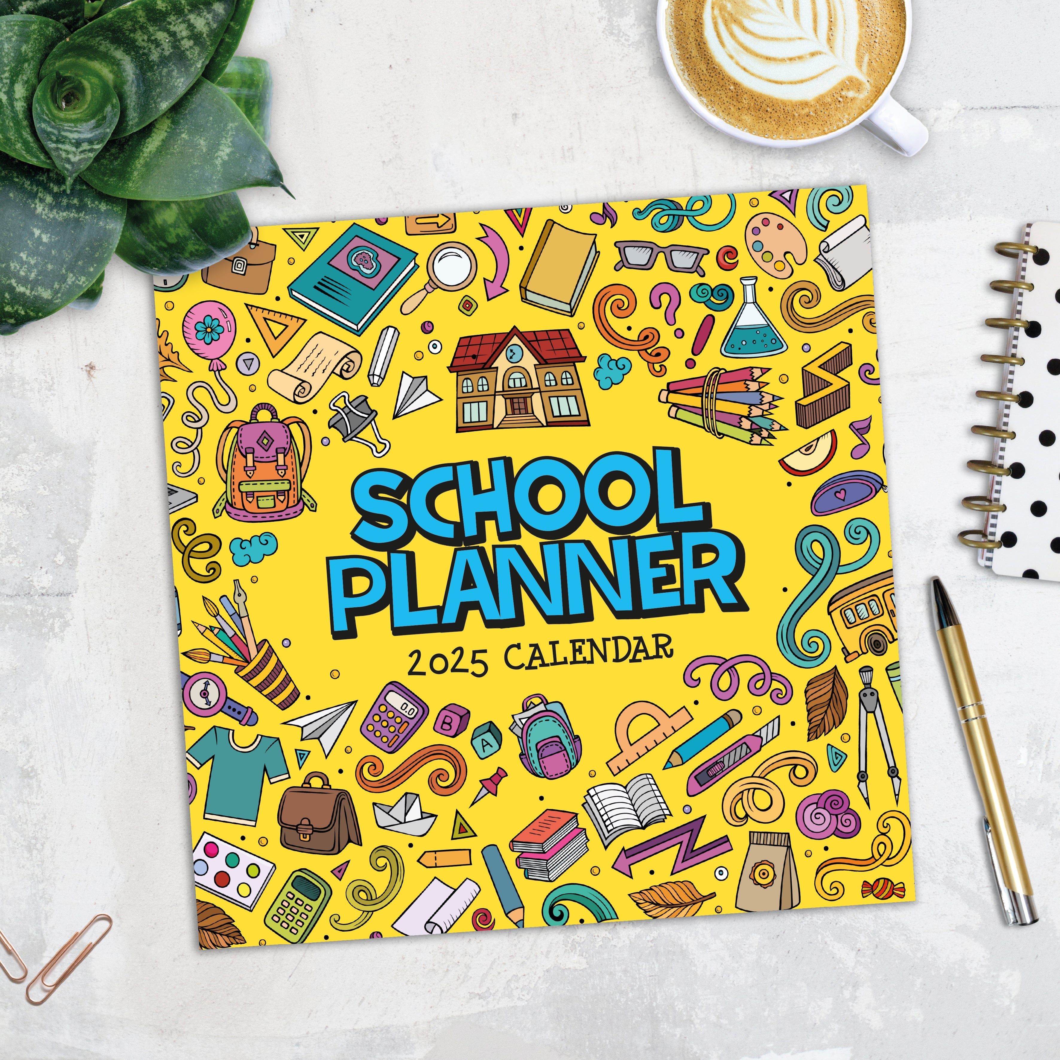 2025 School Planner - Square Wall Calendar