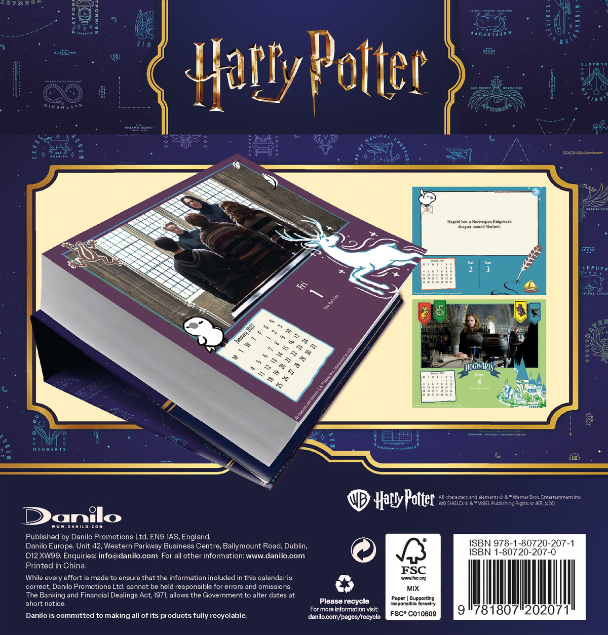 2027 Harry Potter - Daily Boxed Page-A-Day Calendar — back cover