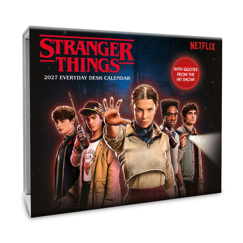 2027 Stranger Things Daily Boxed Page-A-Day Calendar by Danilo, front cover