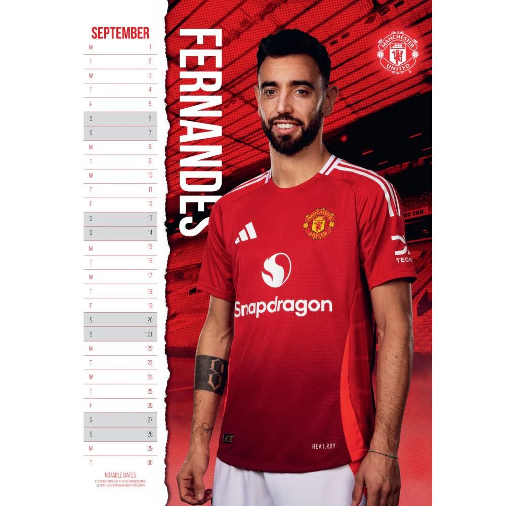 2025 Manchester United Fc - A3 Wall Calendar