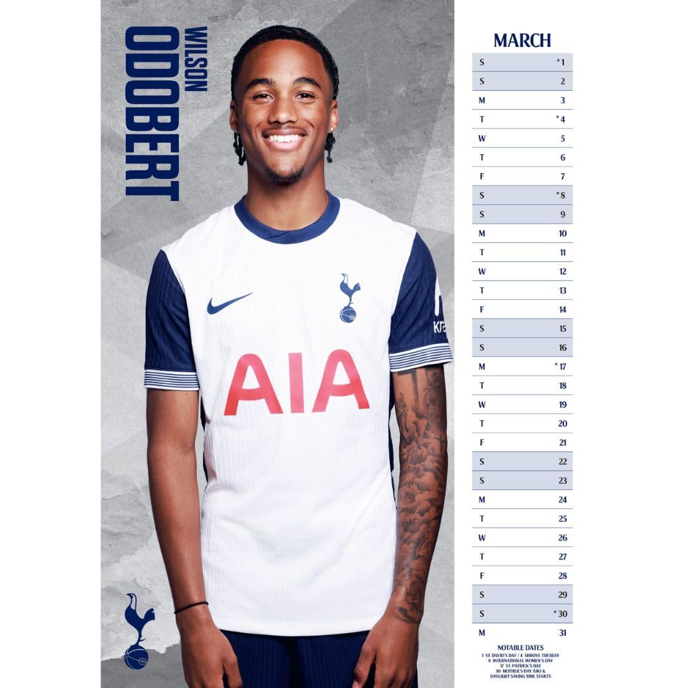 2025 Tottenham Hotspur Fc - A3 Wall Calendar