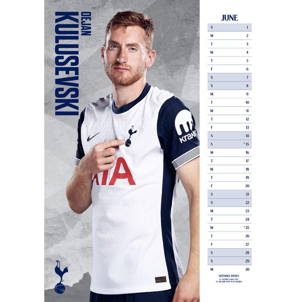 2025 Tottenham Hotspur Fc - A3 Wall Calendar