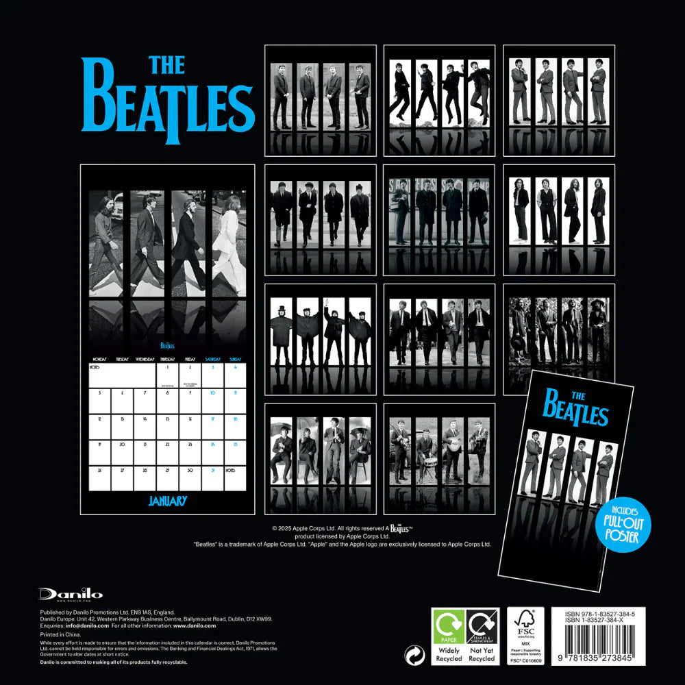2026 The Beatles - Square Wall Calendar