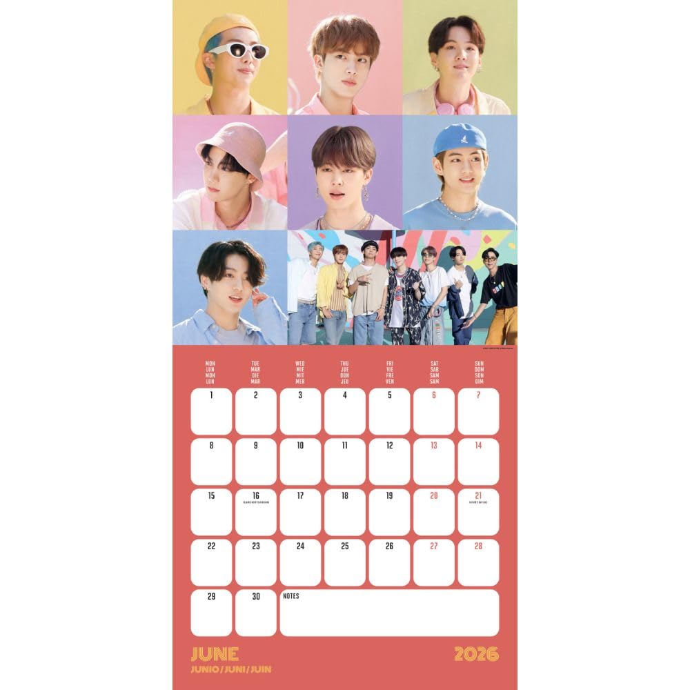 2026 Bts - Square Wall Calendar