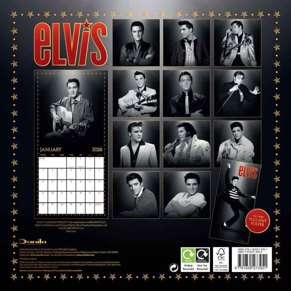 2026 Elvis - Square Wall Calendar