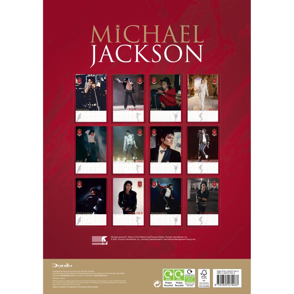 2026 Michael Jackson - A3 Wall Calendar