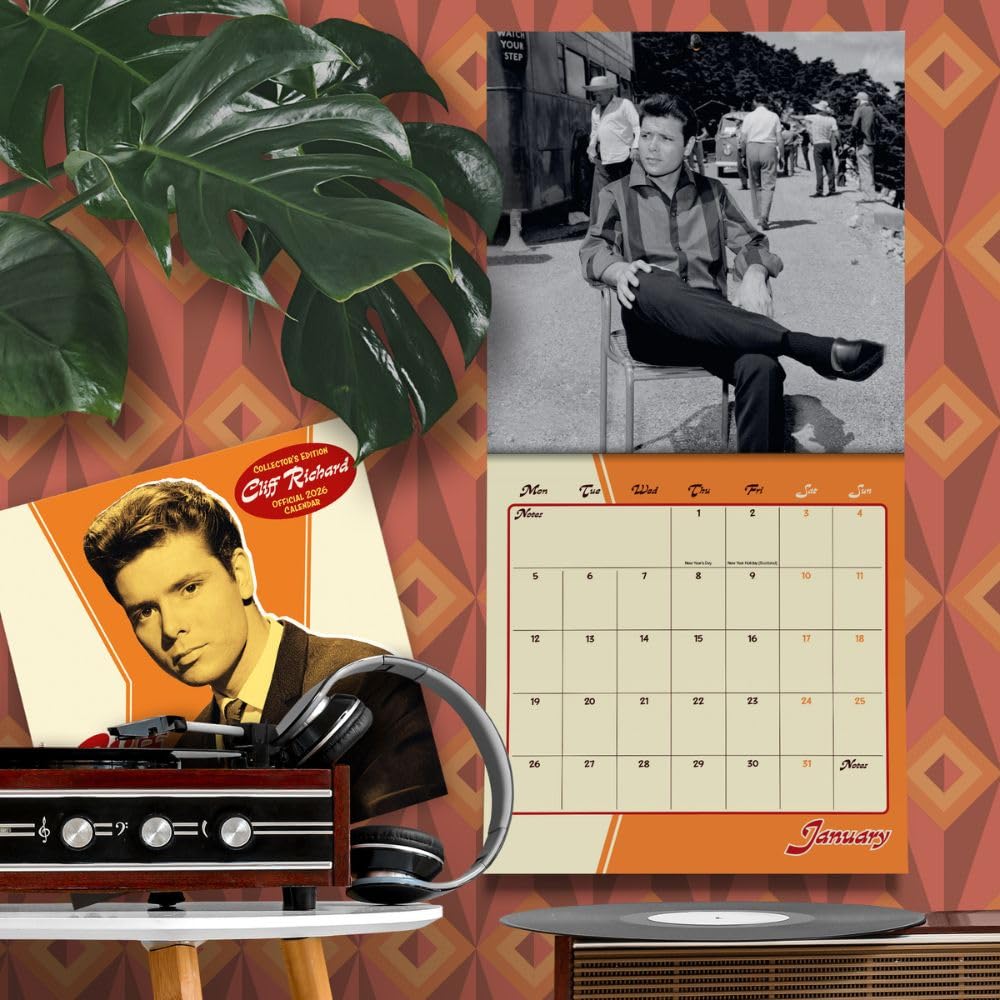 2026 Cliff Richard - Collector's Edition Record Sleeve - Square Wall Calendar