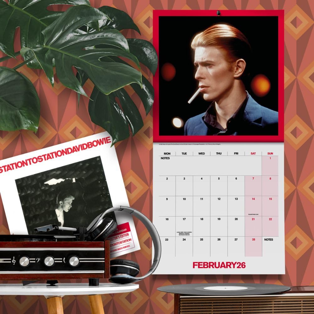 2026 David Bowie - Collector's Edition Record Sleeve - Square Wall Calendar