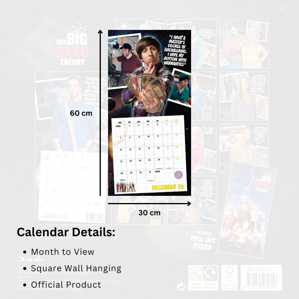 2026 The Big Bang Theory - Square Wall Calendar