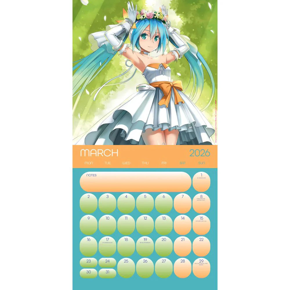 2026 Hatsune Miku - Square Wall Calendar