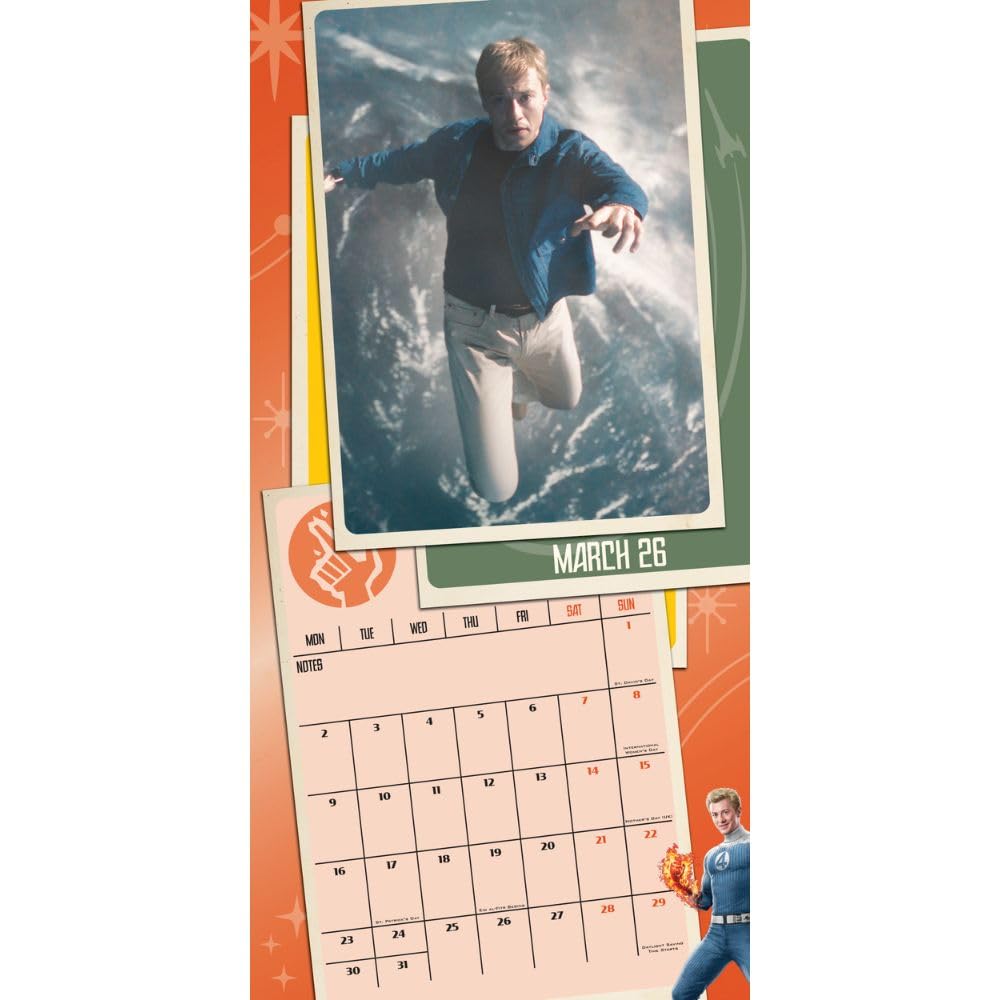 2026 Marvel Fantastic Four Movie - Square Wall Calendar
