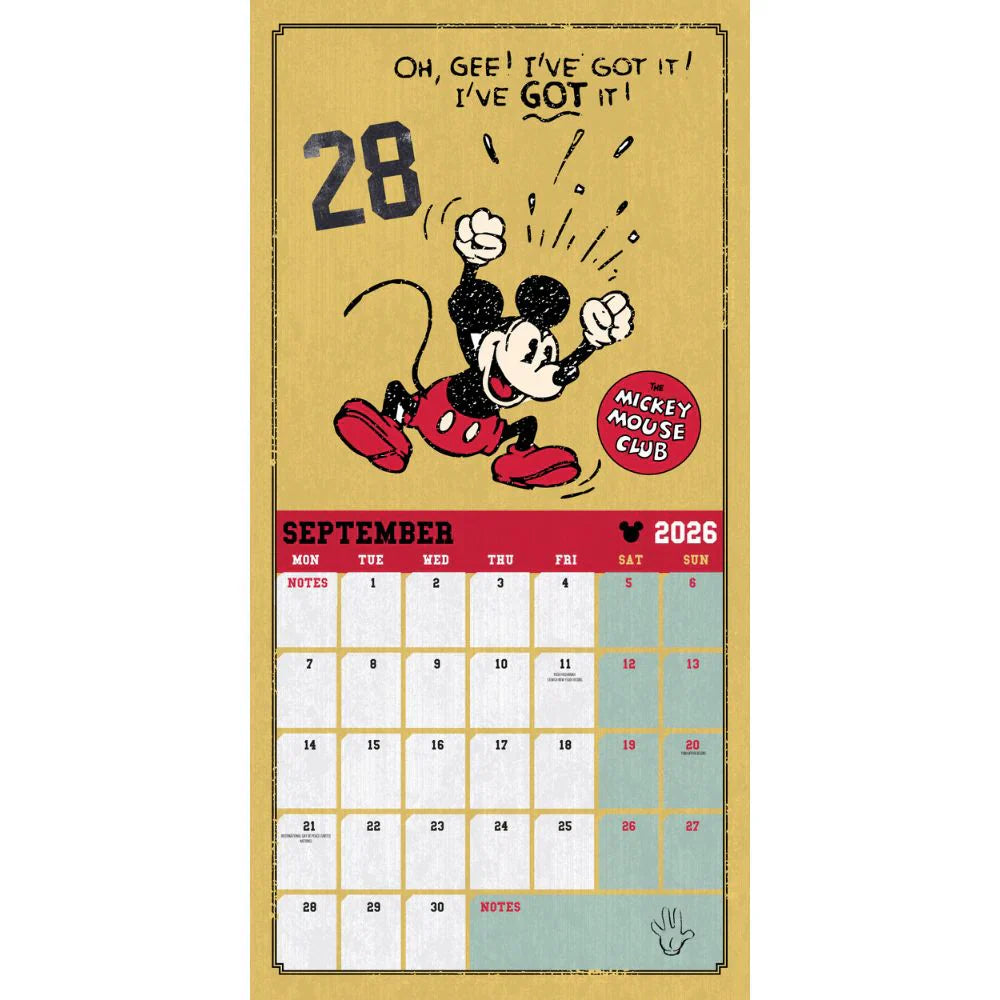 2026 Mickey Mouse Classic - Square Wall Calendar