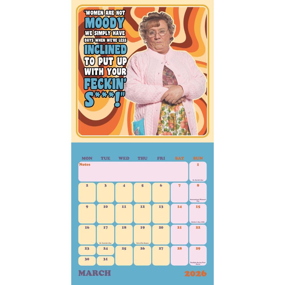 2026 Mrs. Brown's Boys - Square Wall Calendar