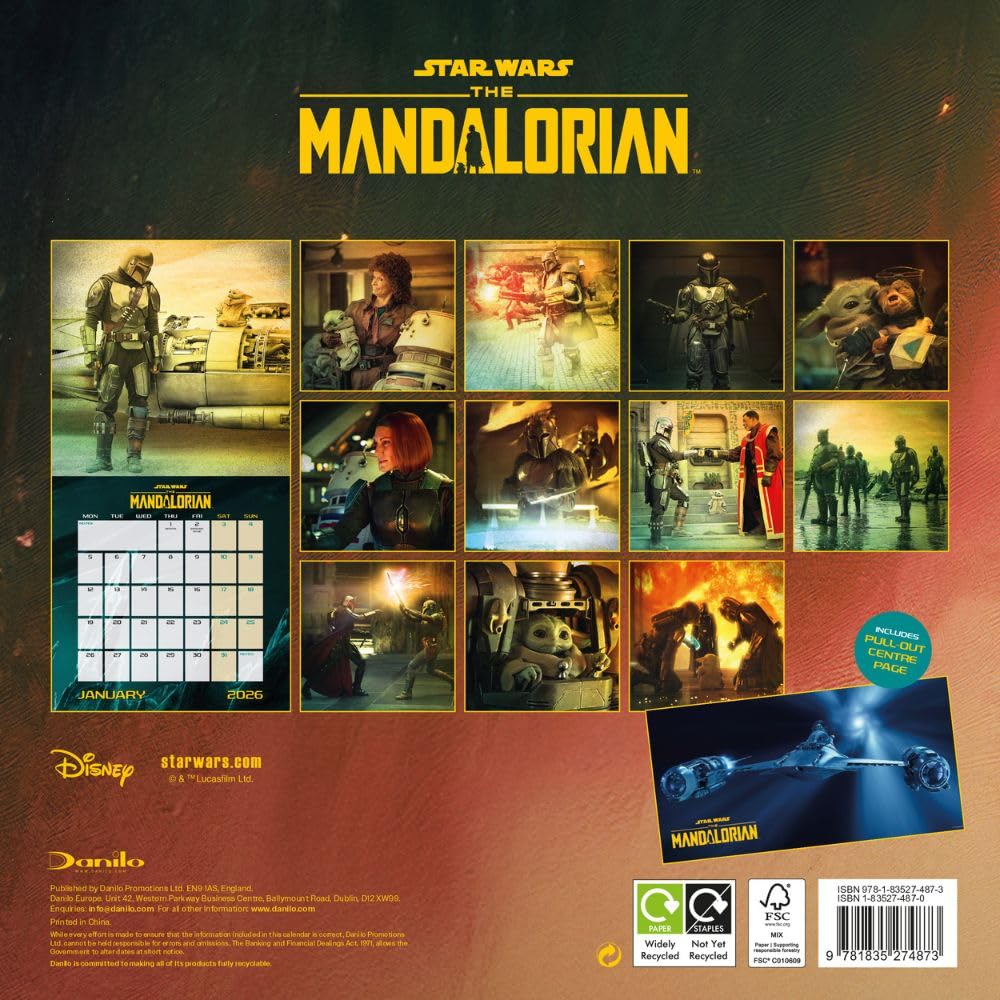 2026 Star Wars - The Mandalorian - Square Wall Calendar