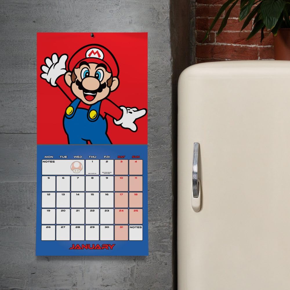 2026 Super Mario - Square Wall Calendar