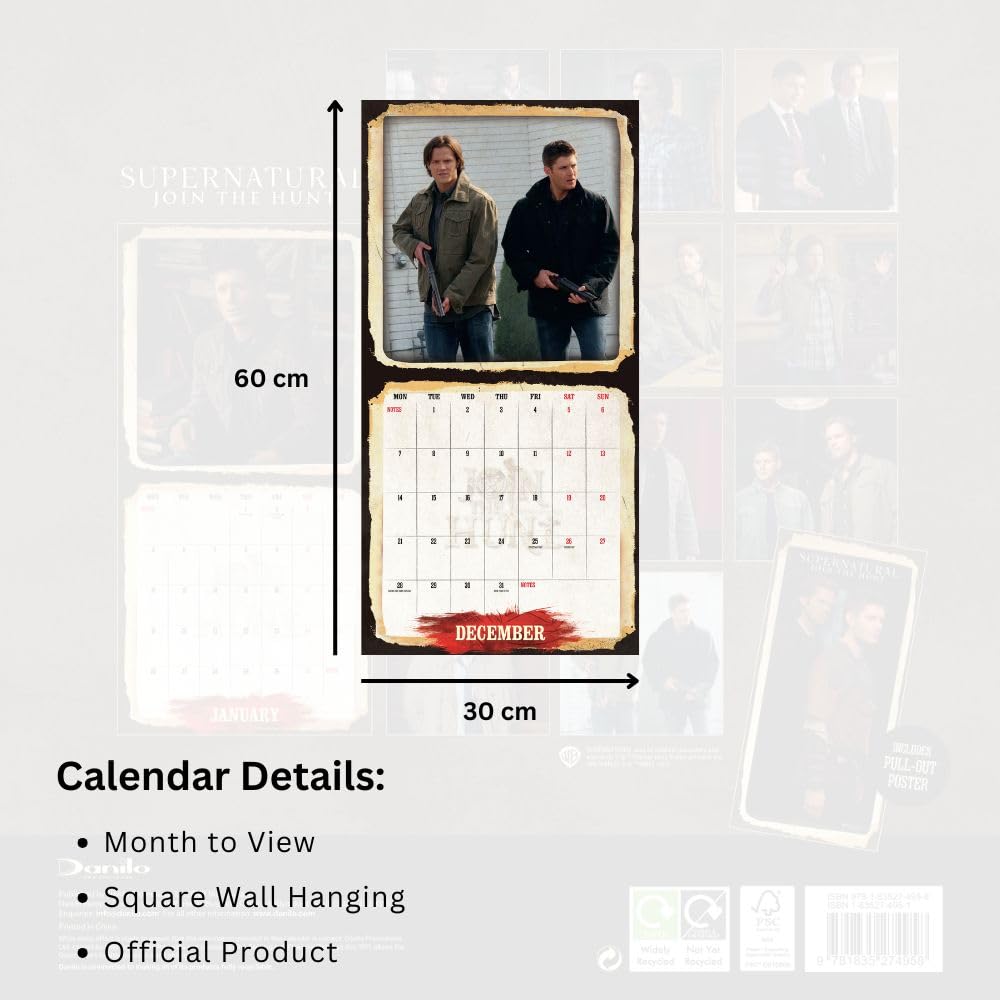 2026 Supernatural - Square Wall Calendar