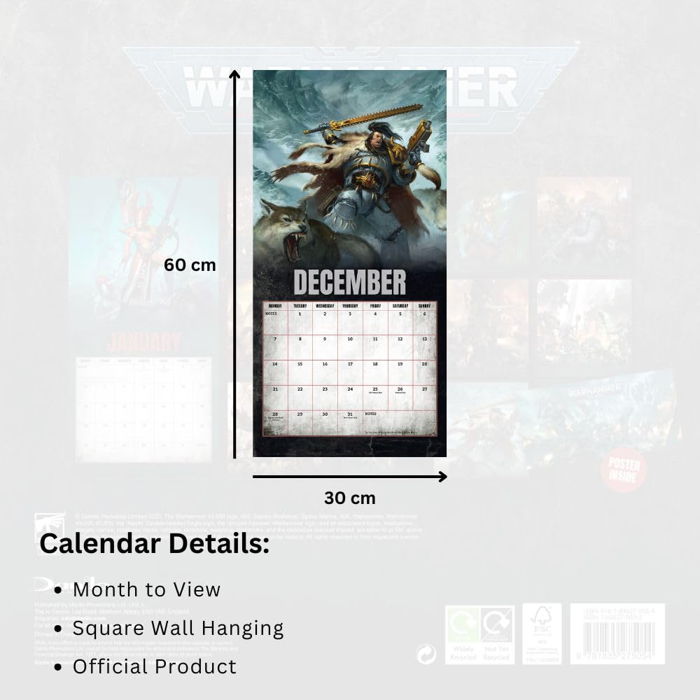 2026 Warhammer - Square Wall Calendar